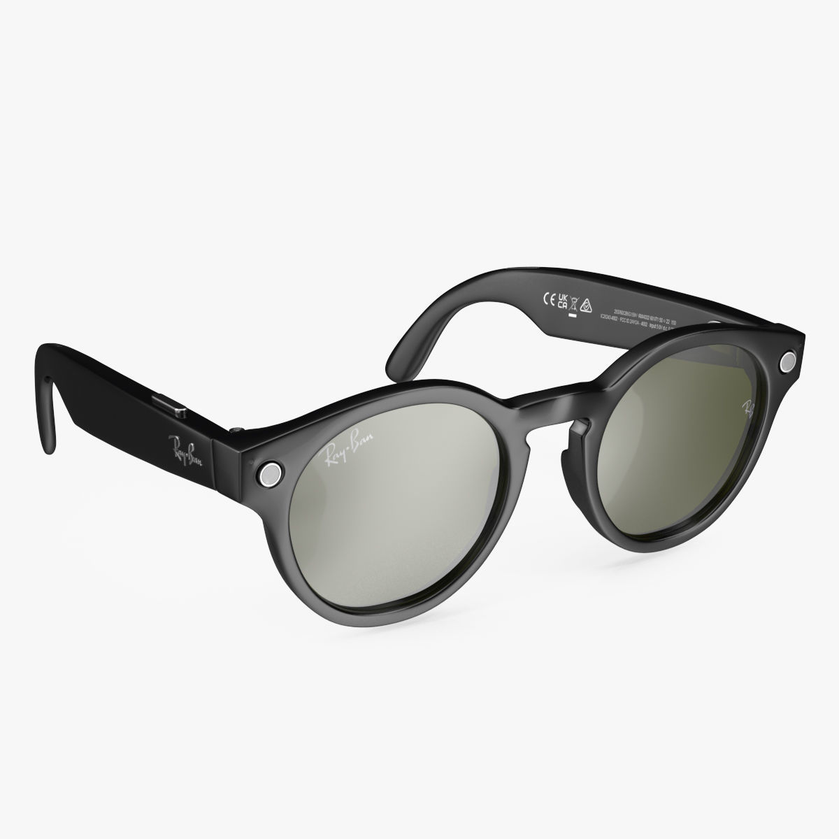 Ray Ban Stories Round Smart Glasses Dark 3D model_0