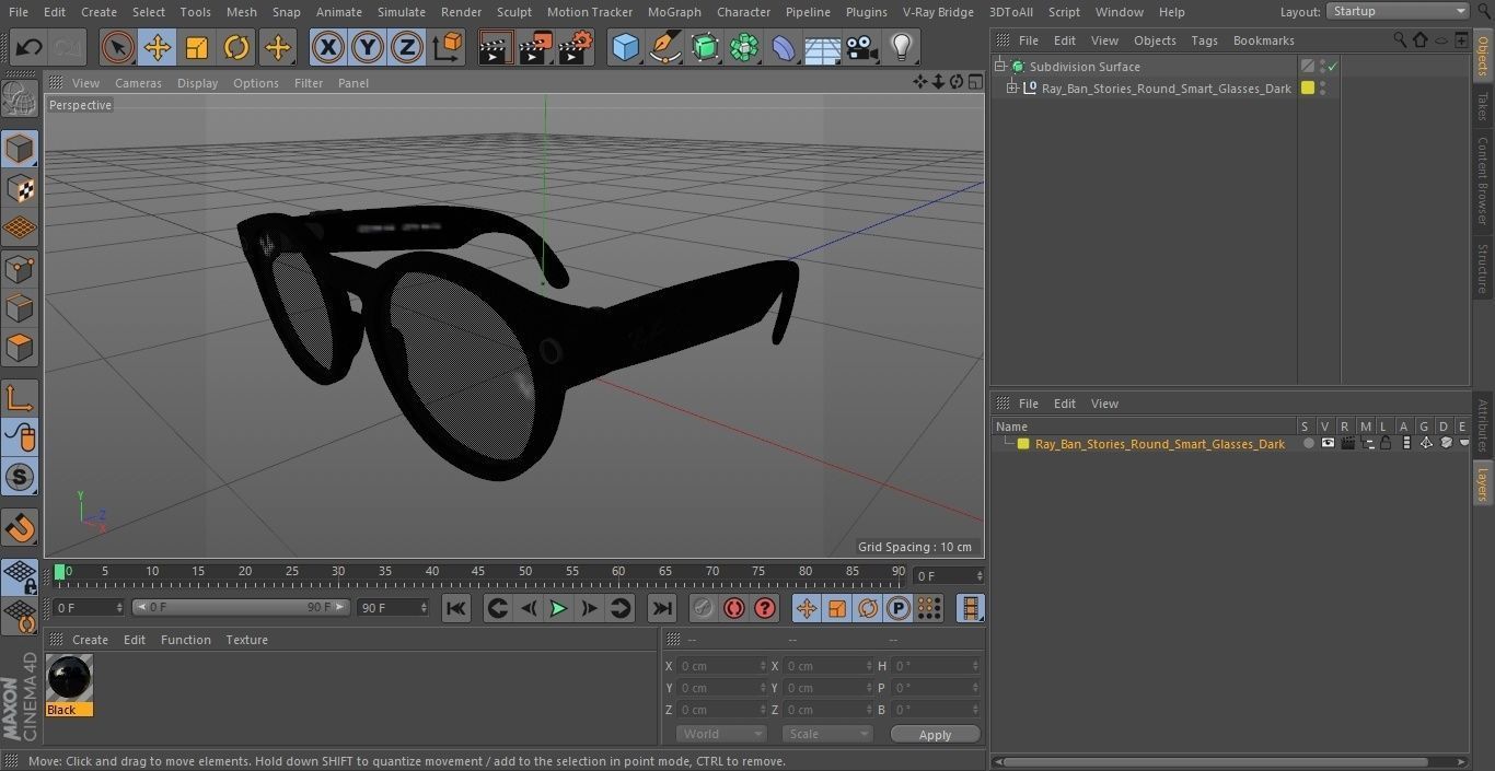 Ray Ban Stories Round Smart Glasses Dark 3D model_33