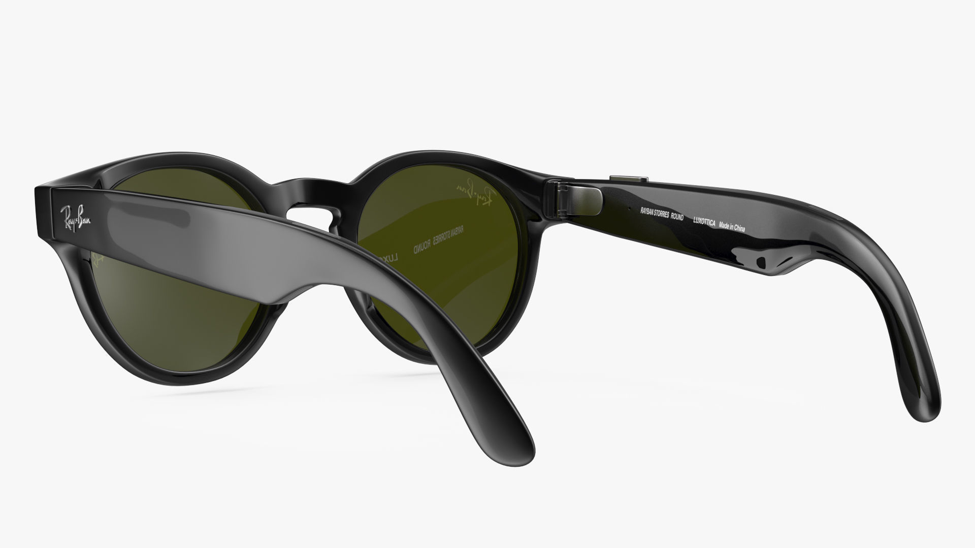 Ray Ban Stories Round Smart Glasses Dark 3D model_9