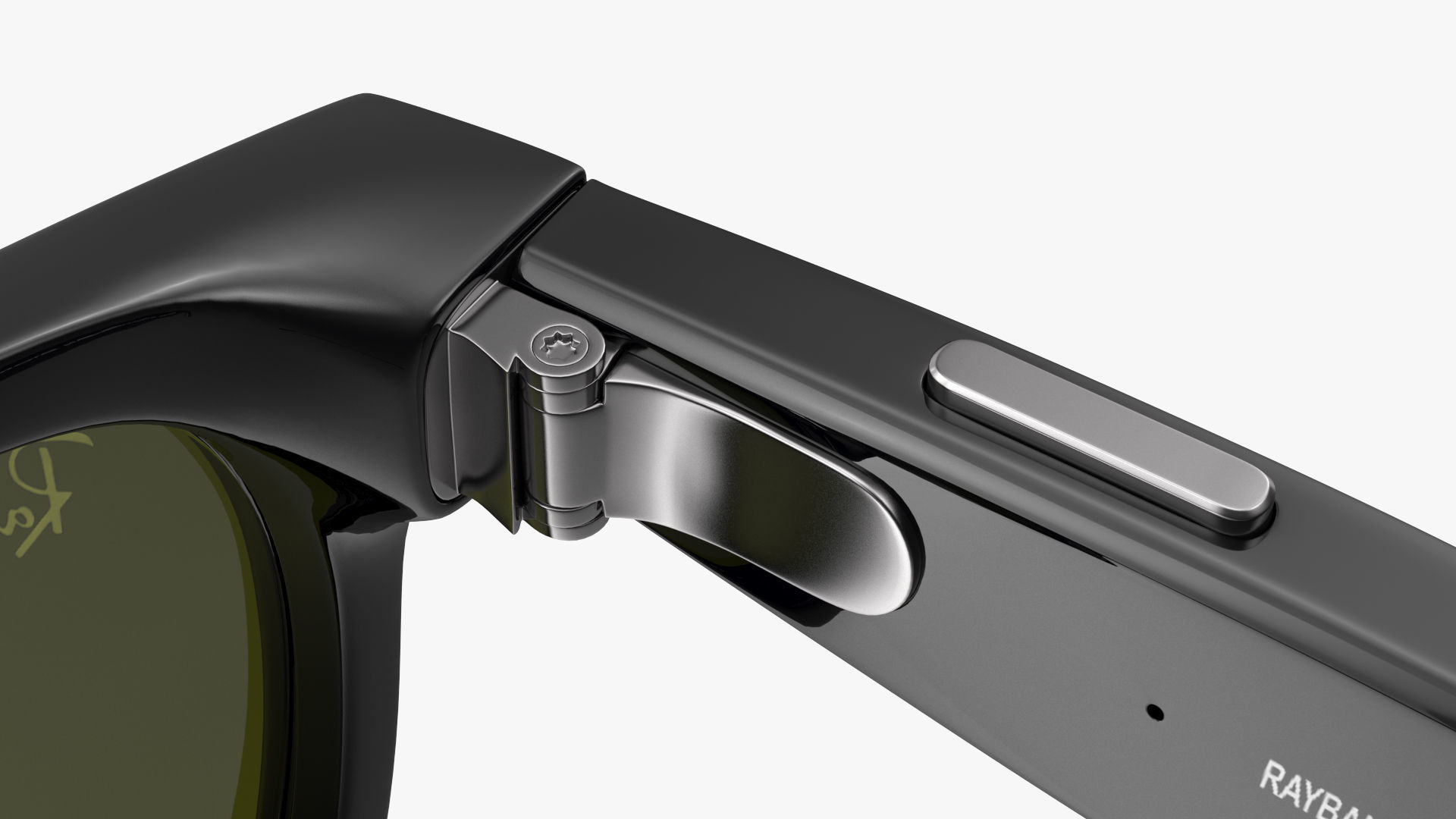 Ray Ban Stories Round Smart Glasses Dark 3D model_12