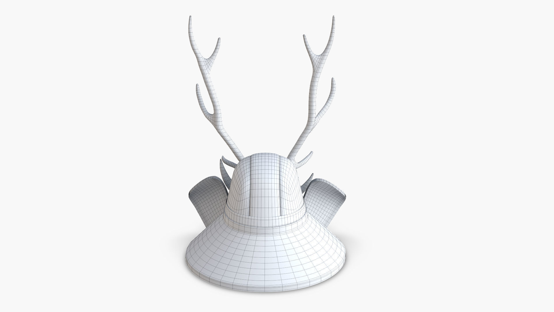 Samurai Helmet 3D model_10