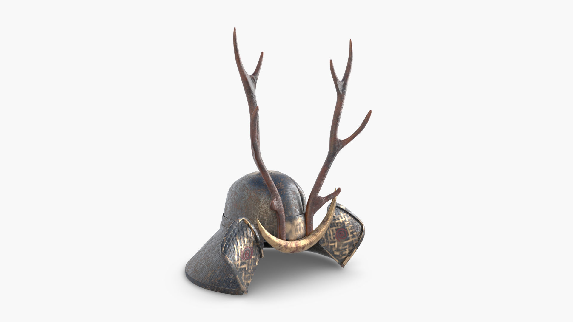 Samurai Helmet 3D model_4