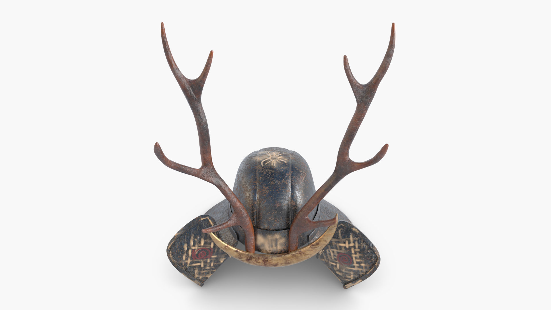 Samurai Helmet 3D model_2