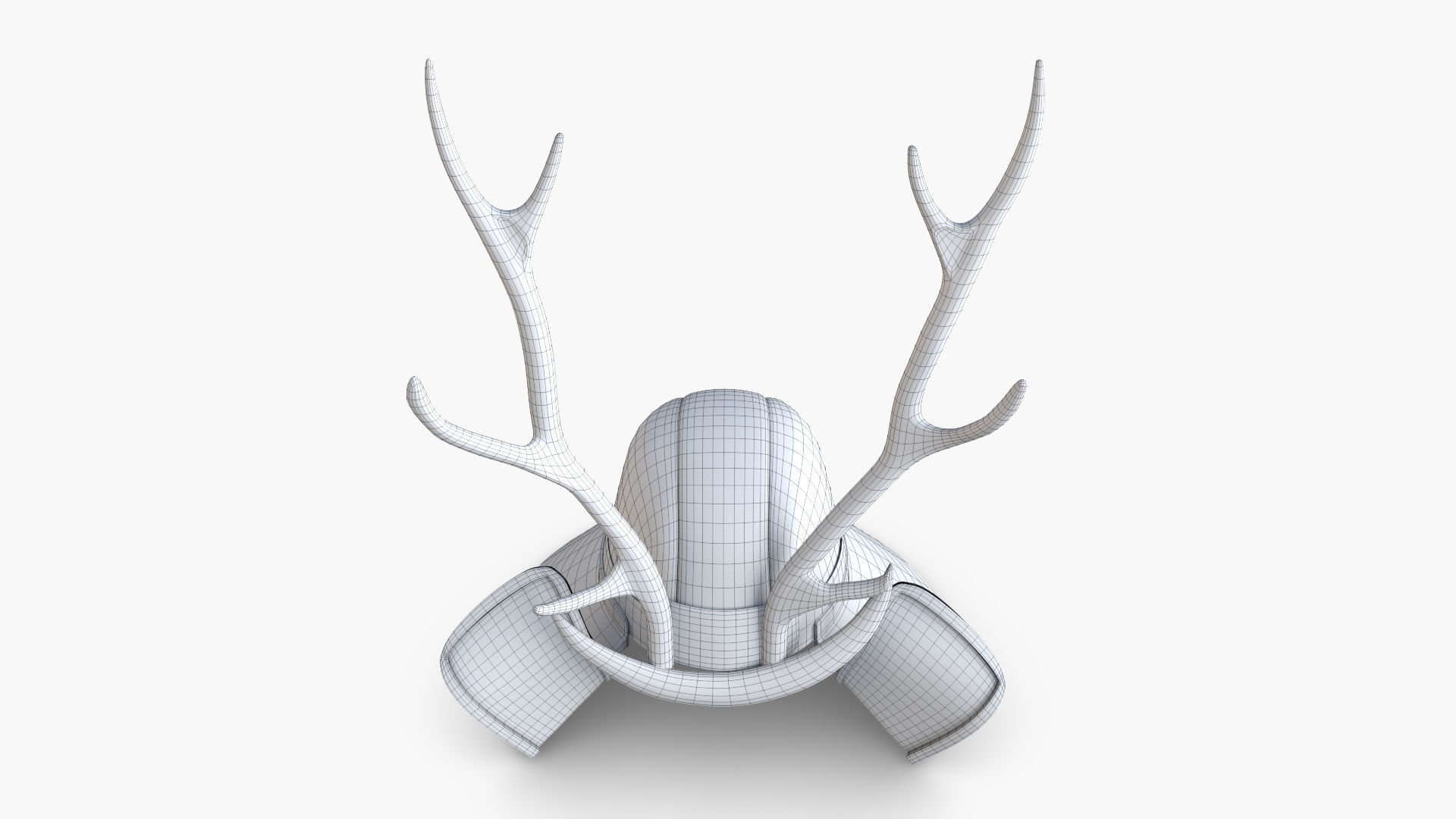 Samurai Helmet 3D model_7