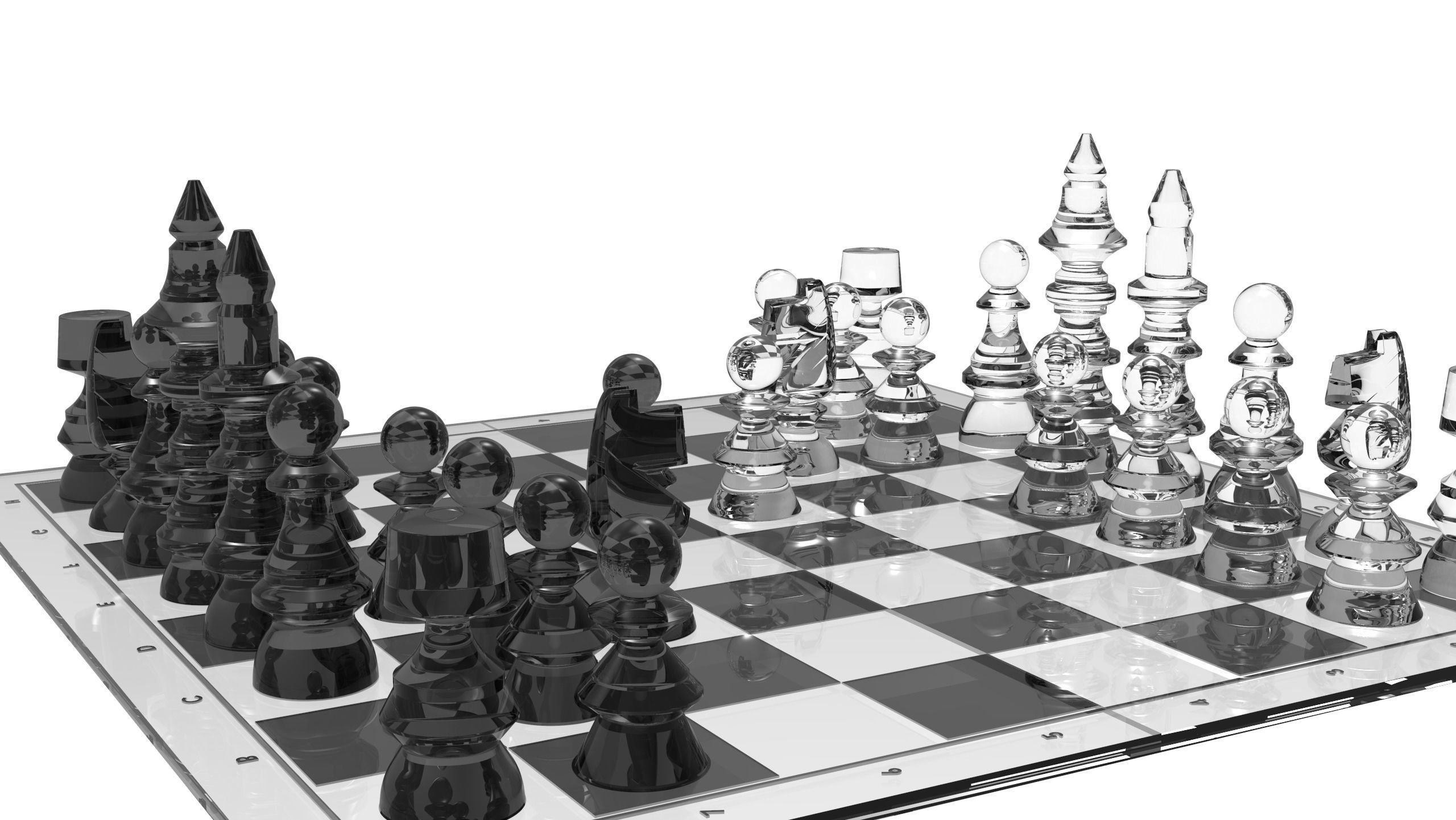 Chess board 3D model_20