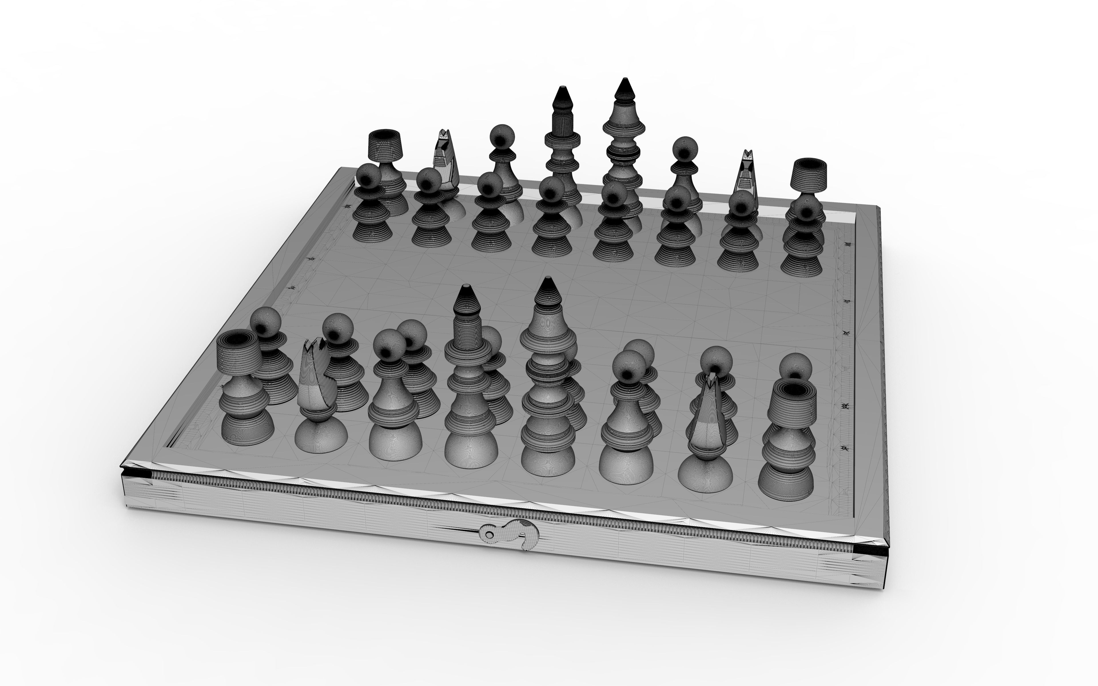 Chess board 3D model_22