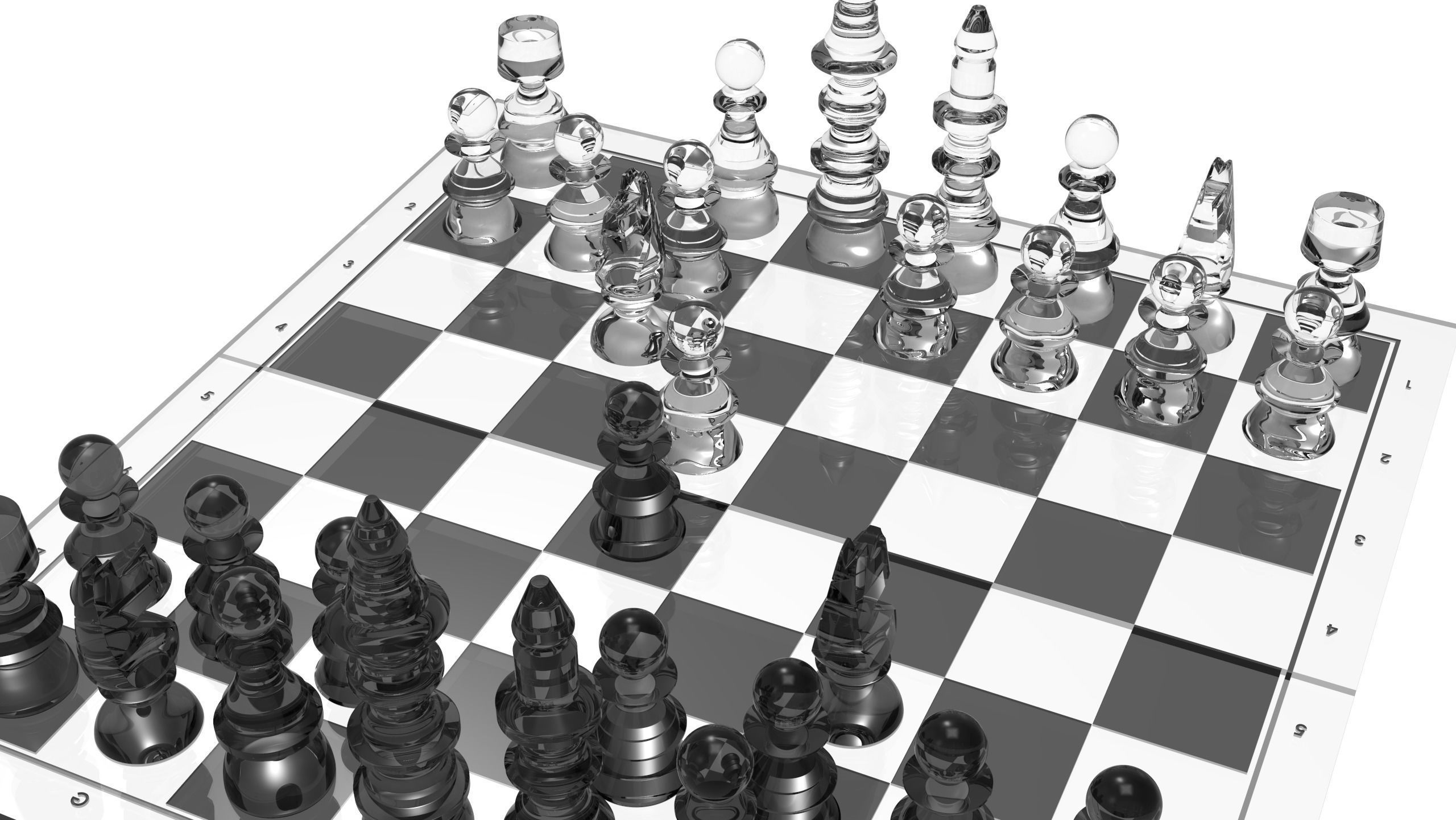 Chess board 3D model_21