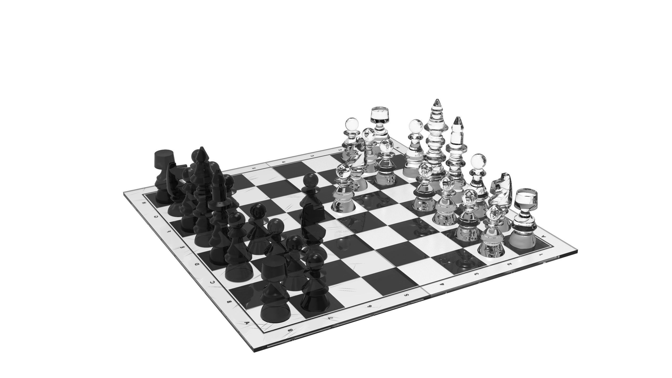 Chess board 3D model_18