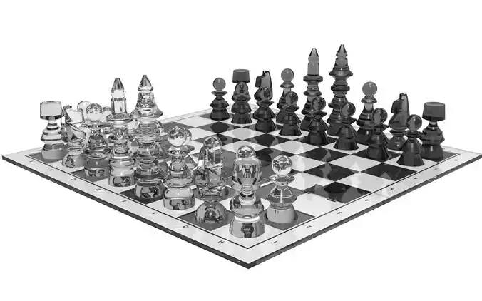 Chess board 3D model