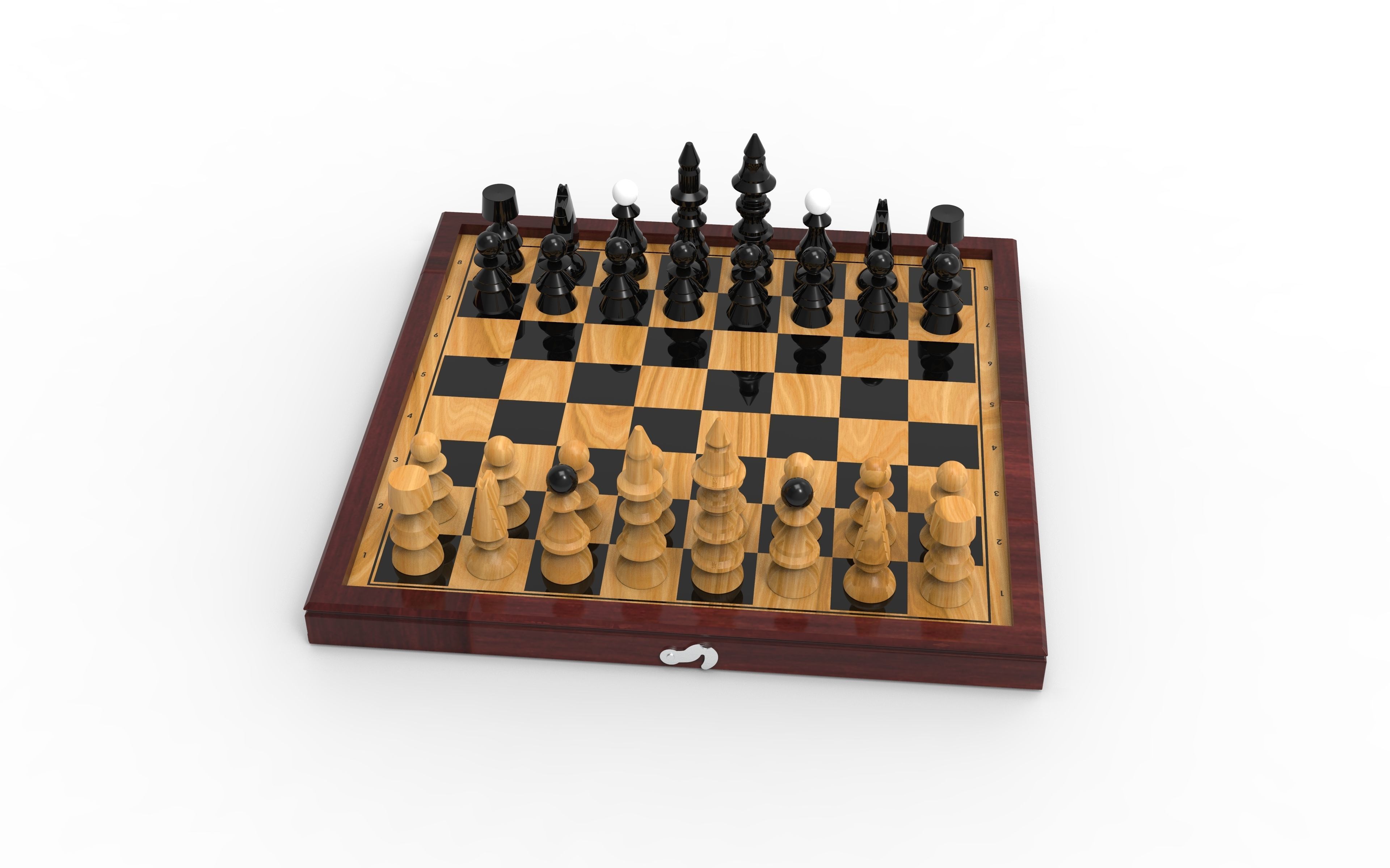 Chess board 3D model_4