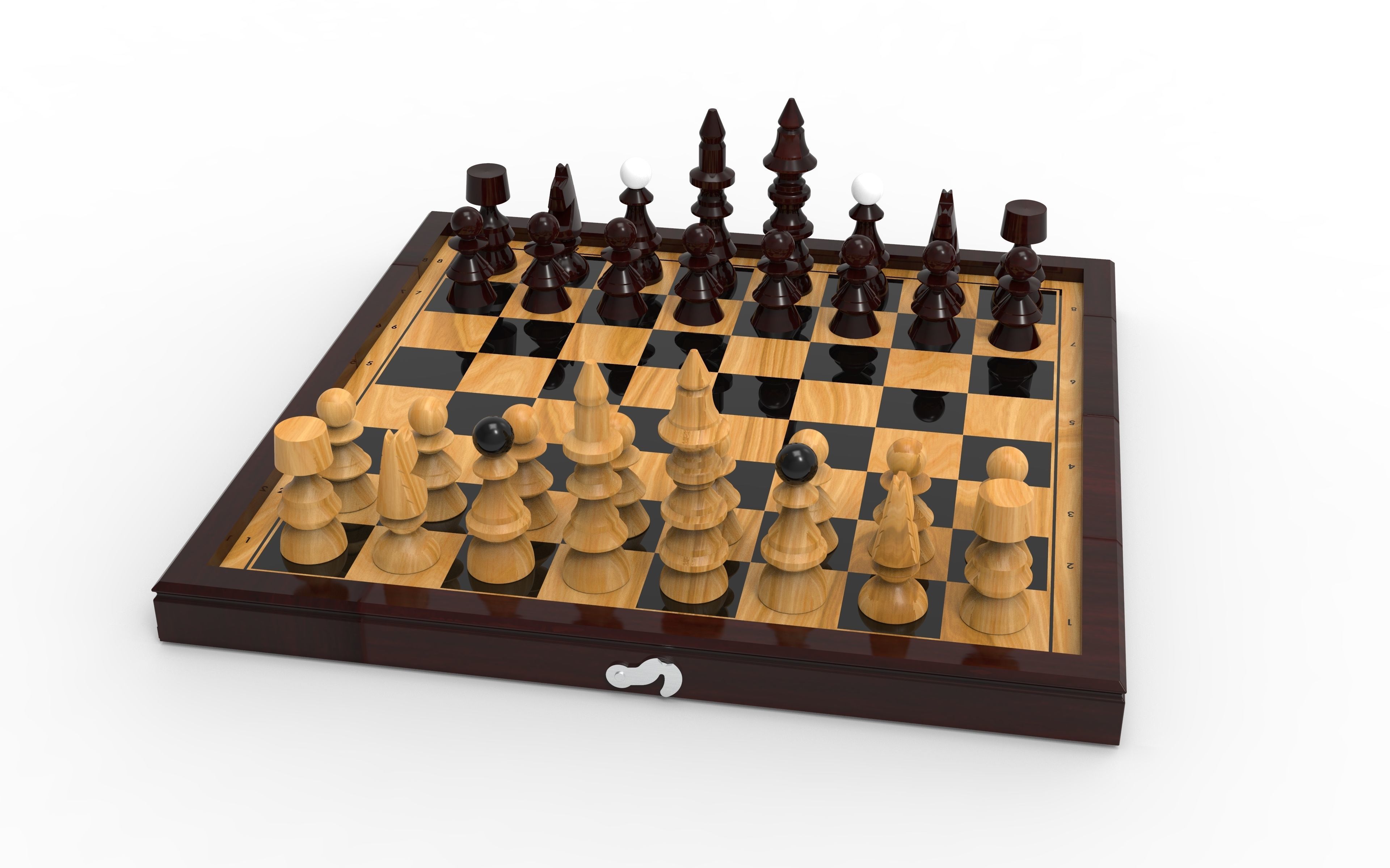 Chess board 3D model_1