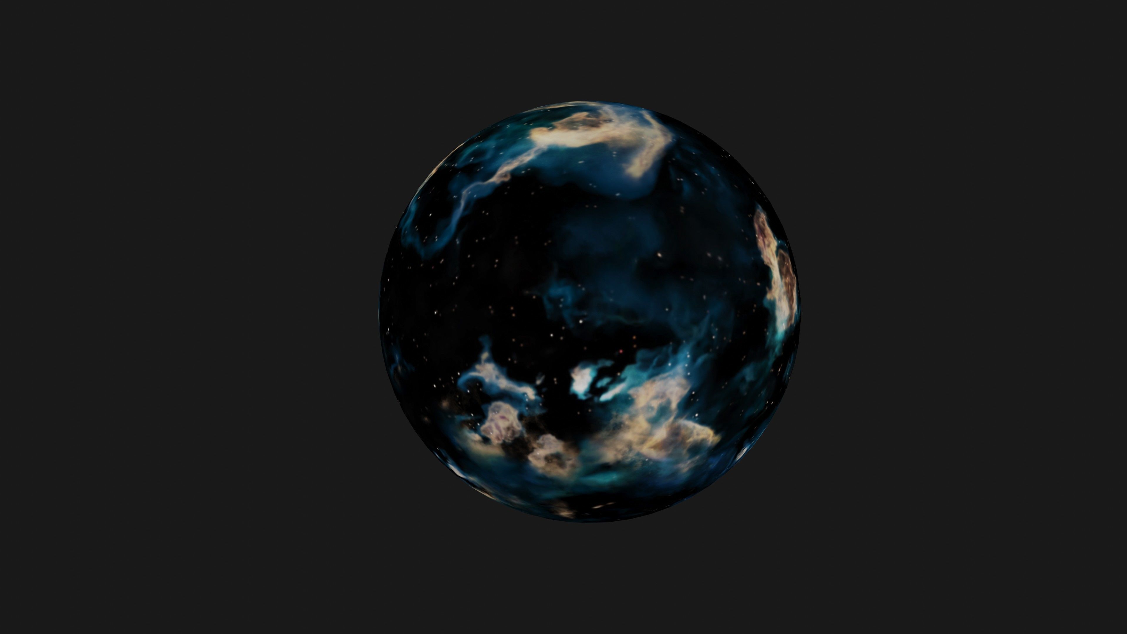 HDRI Panoramic Sky - VR 360 starfield extreme space environment Low-poly 3D model_8