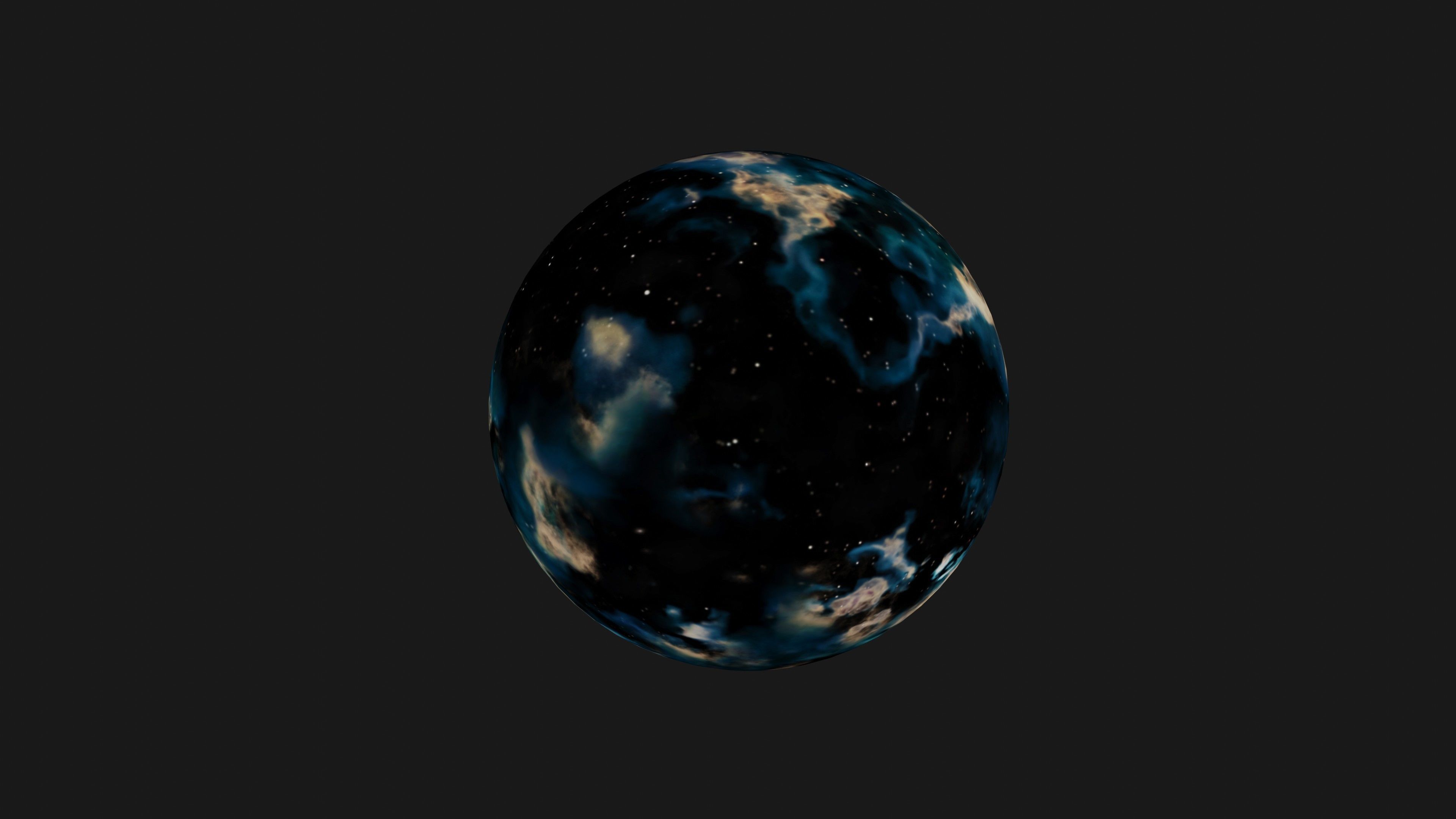 HDRI Panoramic Sky - VR 360 starfield extreme space environment Low-poly 3D model_7