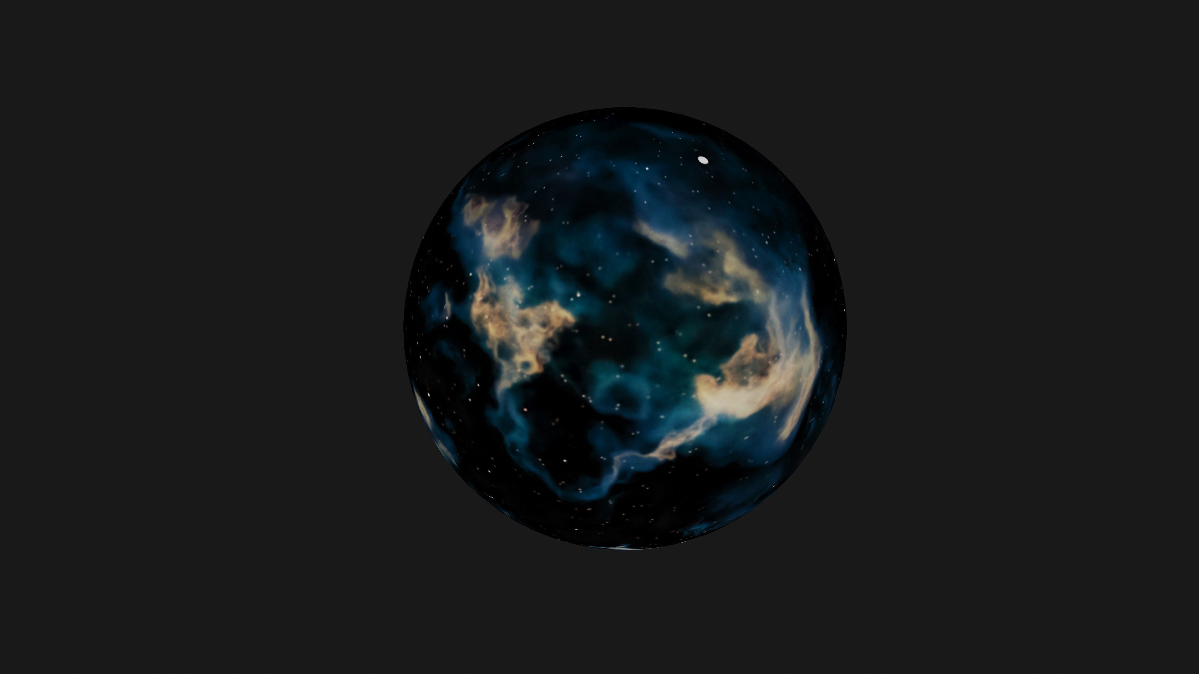 HDRI Panoramic Sky - VR 360 starfield extreme space environment Low-poly 3D model_2