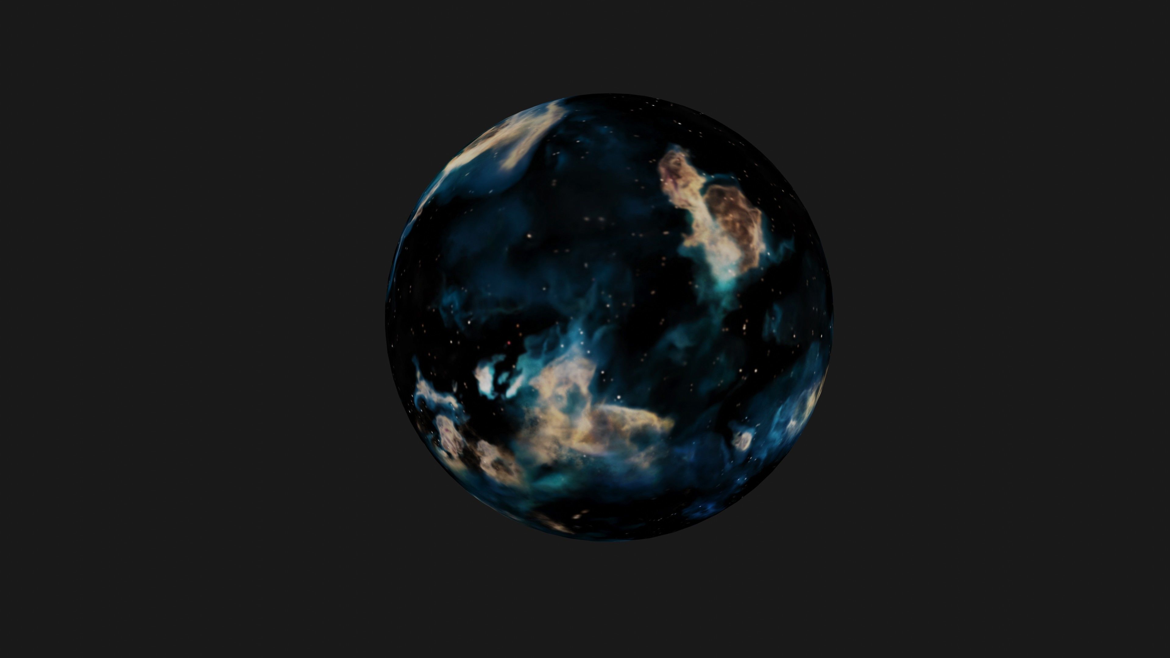 HDRI Panoramic Sky - VR 360 starfield extreme space environment Low-poly 3D model_9