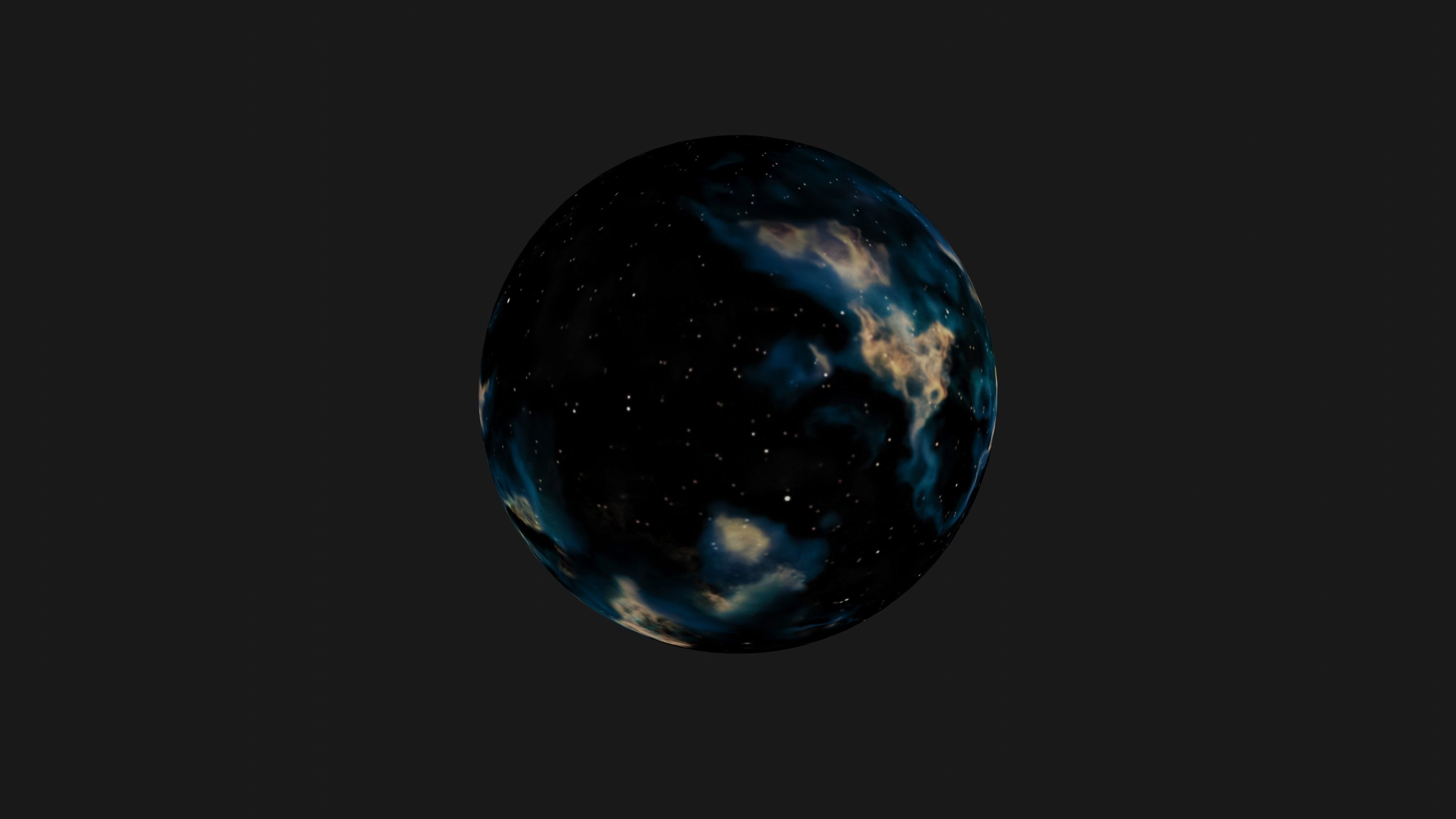 HDRI Panoramic Sky - VR 360 starfield extreme space environment Low-poly 3D model_23