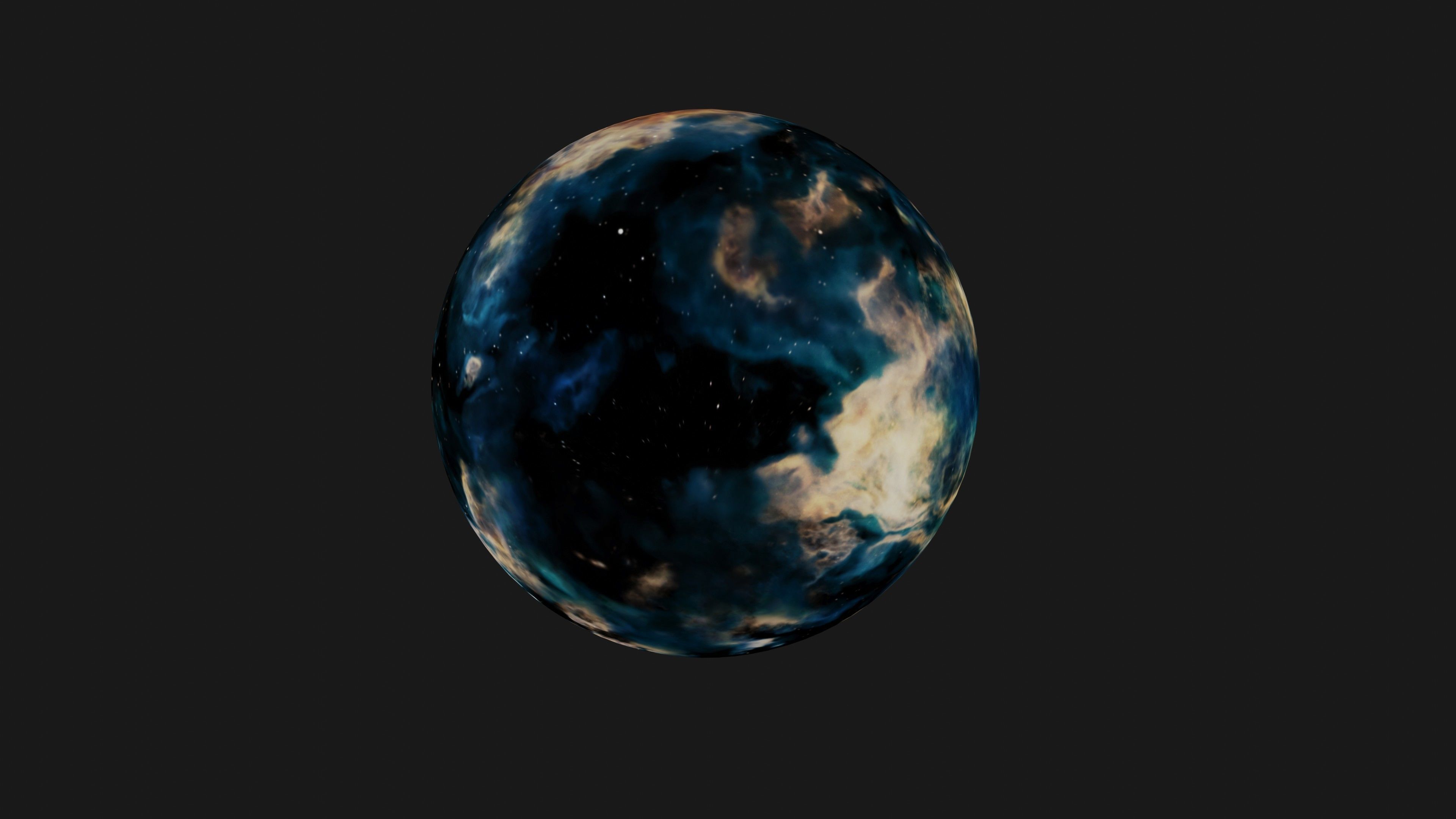 HDRI Panoramic Sky - VR 360 starfield extreme space environment Low-poly 3D model_14