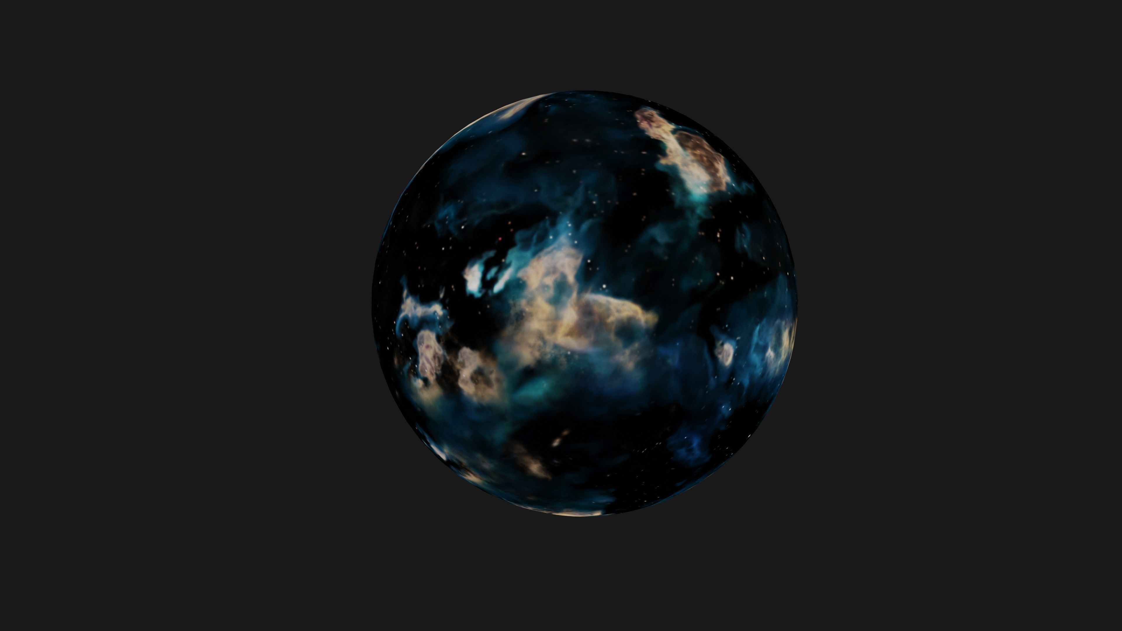 HDRI Panoramic Sky - VR 360 starfield extreme space environment Low-poly 3D model_16