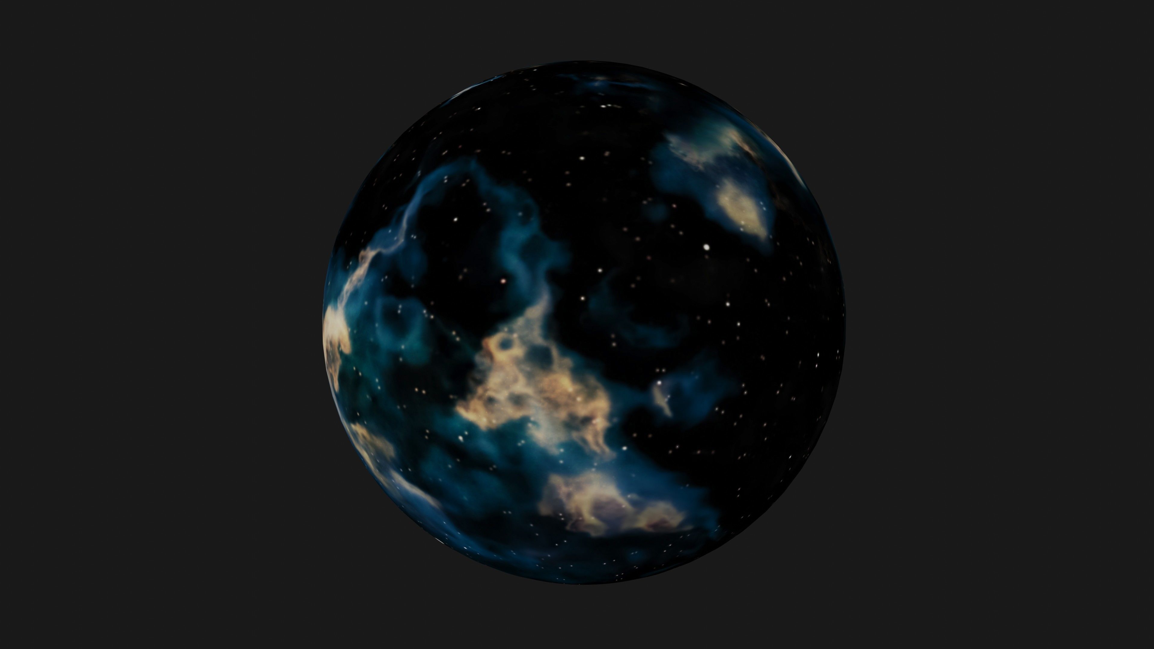 HDRI Panoramic Sky - VR 360 starfield extreme space environment Low-poly 3D model_20