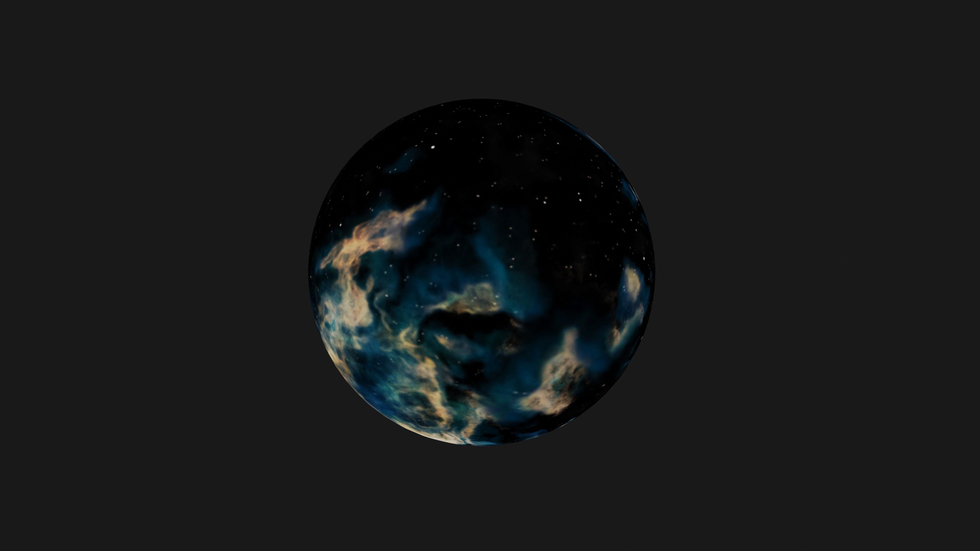 HDRI Panoramic Sky - VR 360 starfield extreme space environment Low-poly 3D model_15