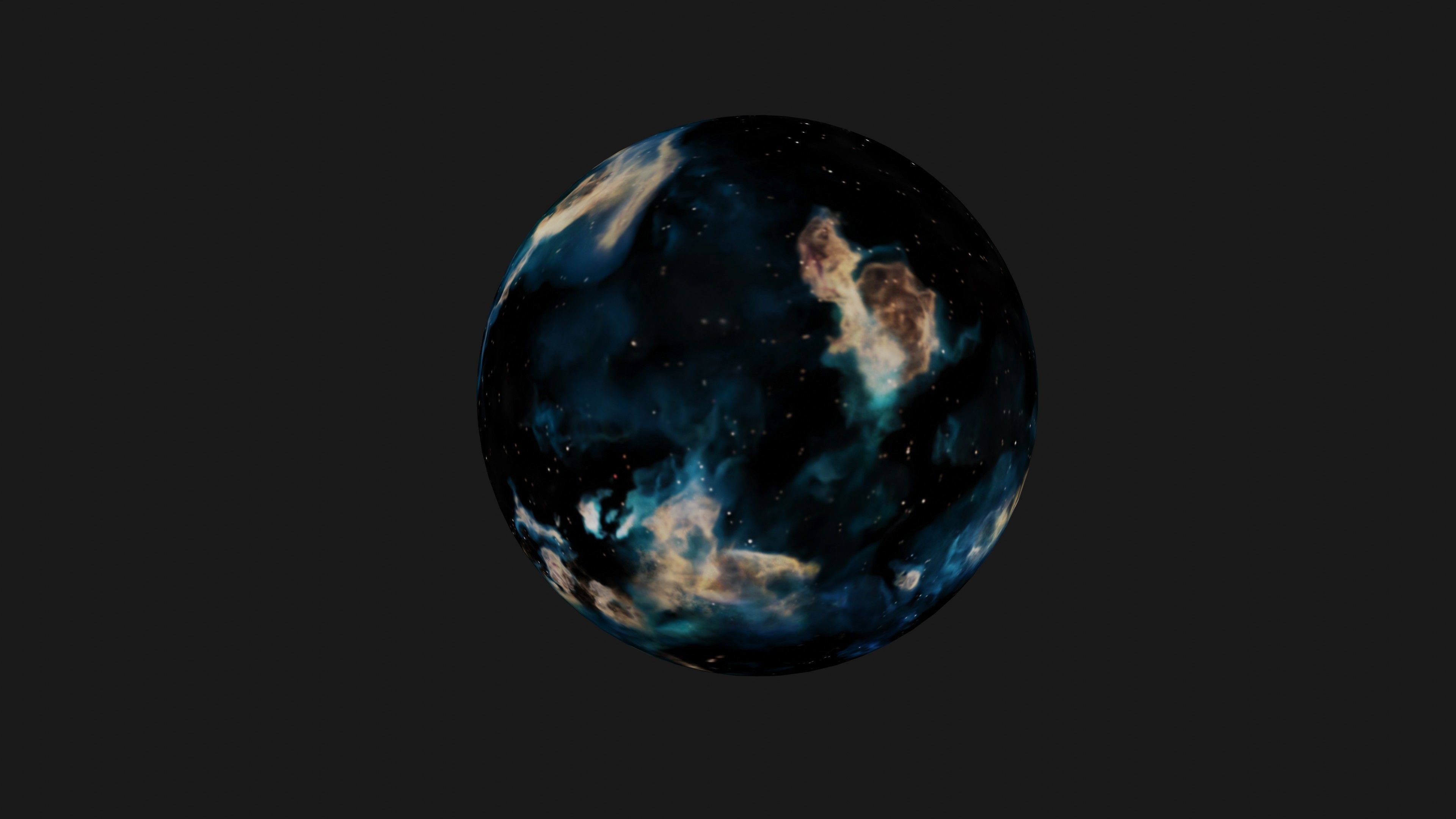 HDRI Panoramic Sky - VR 360 starfield extreme space environment Low-poly 3D model_4