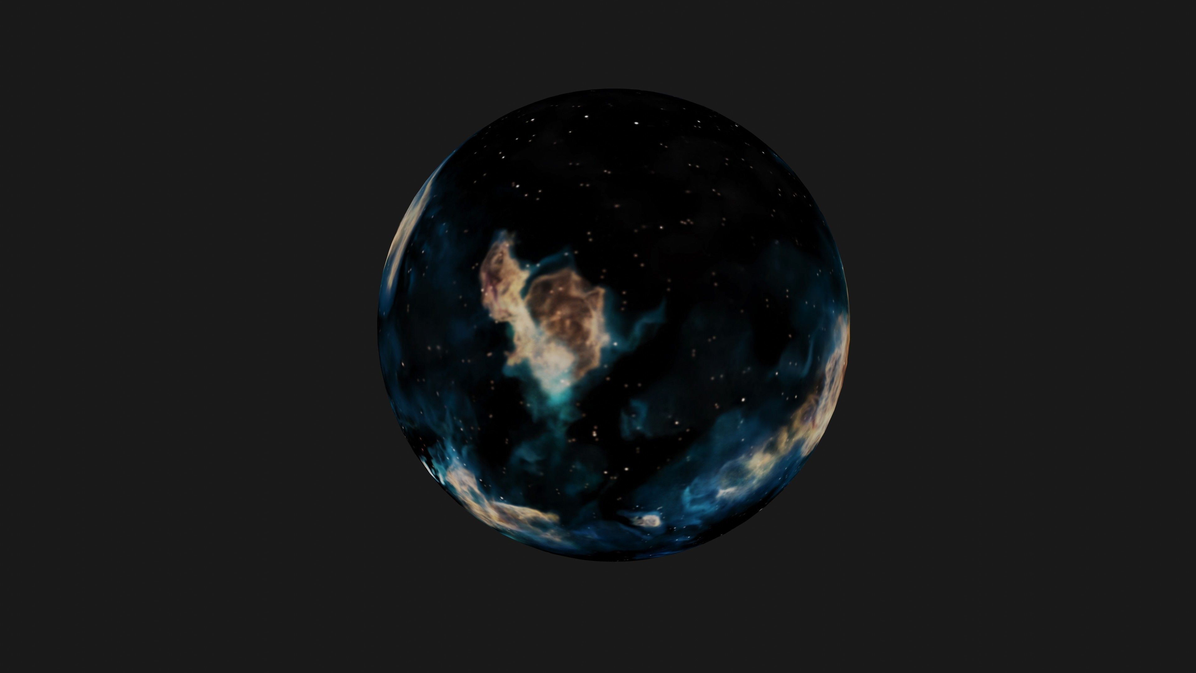 HDRI Panoramic Sky - VR 360 starfield extreme space environment Low-poly 3D model_25