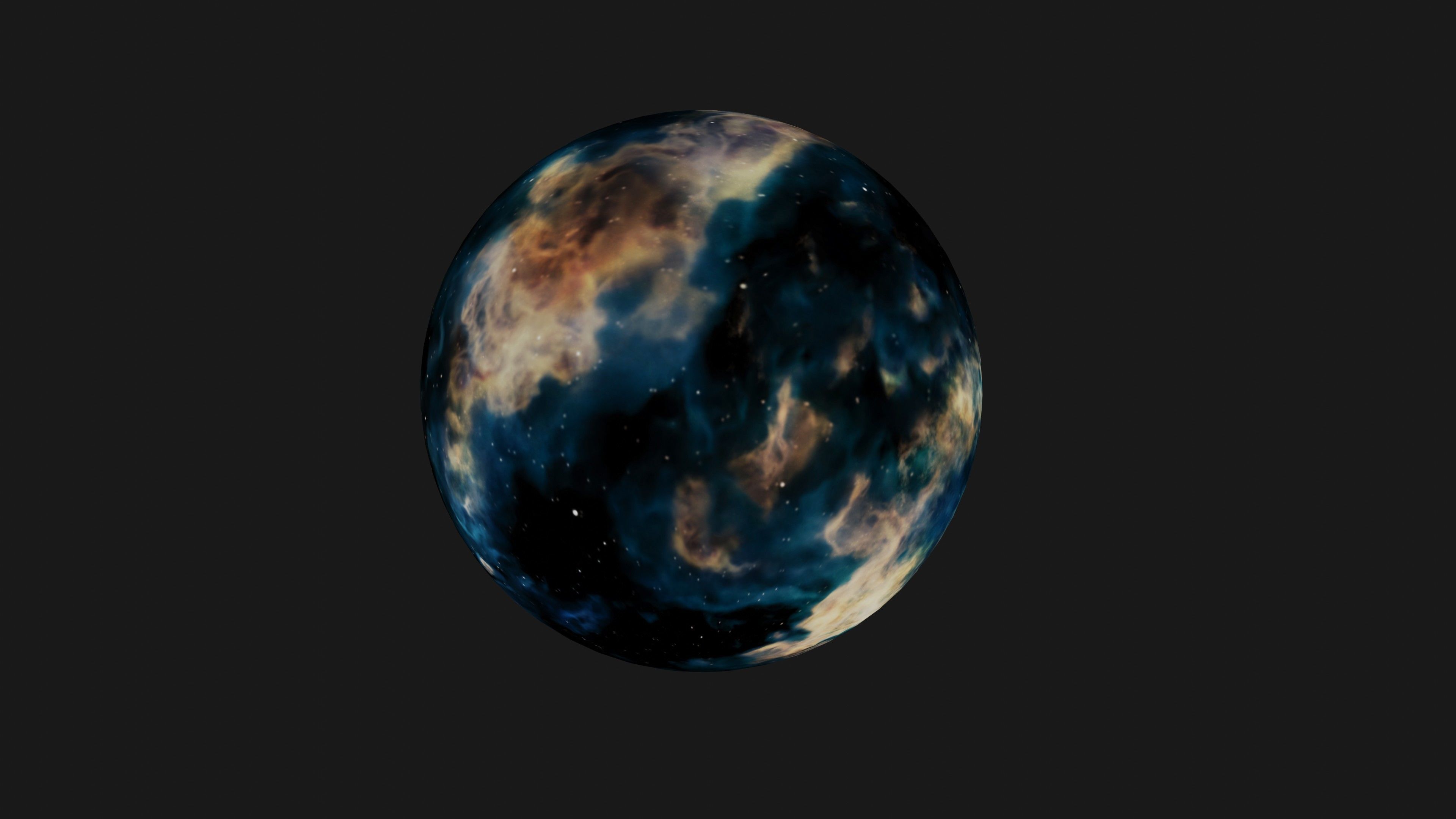 HDRI Panoramic Sky - VR 360 starfield extreme space environment Low-poly 3D model_26