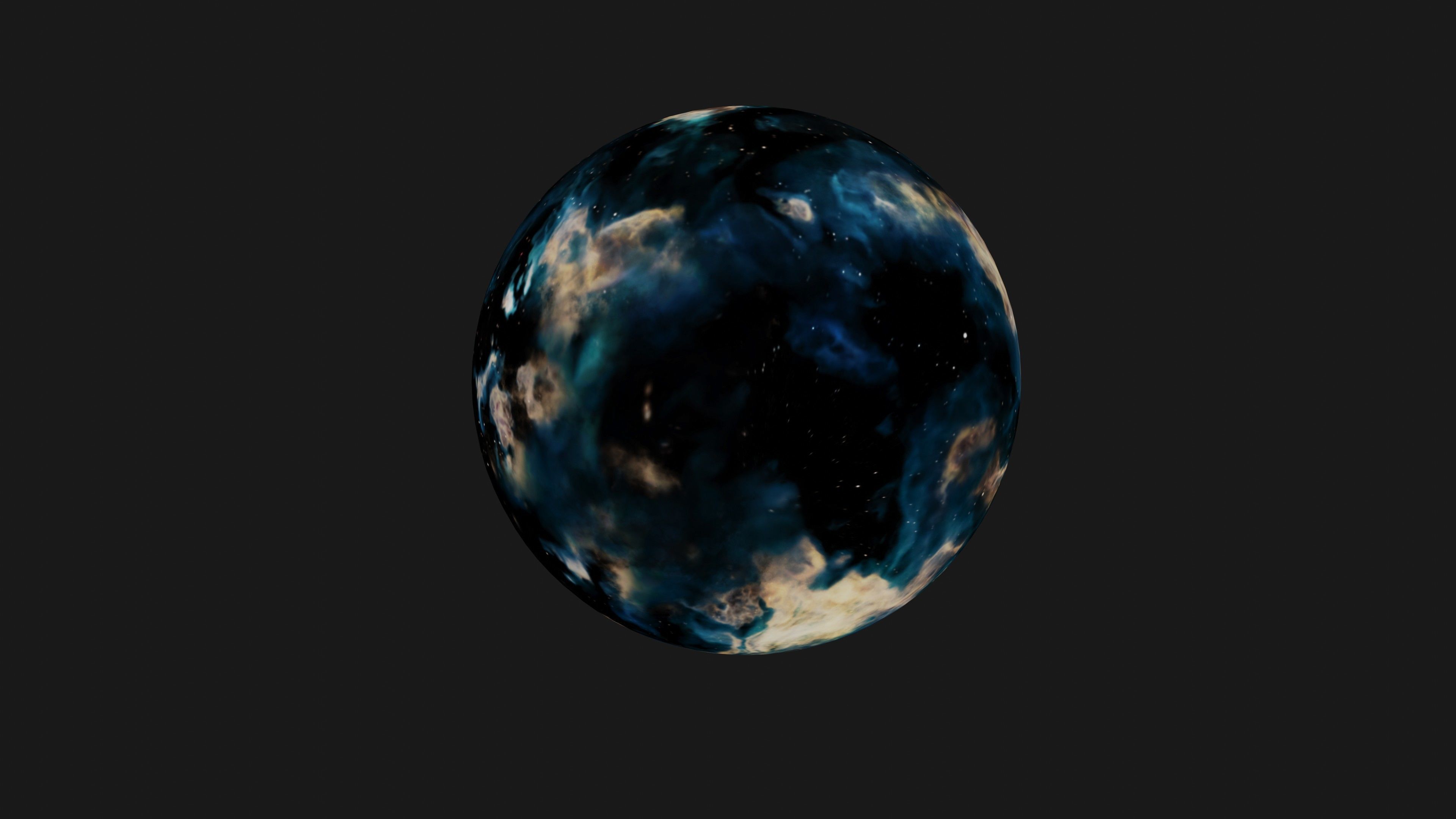 HDRI Panoramic Sky - VR 360 starfield extreme space environment Low-poly 3D model_12