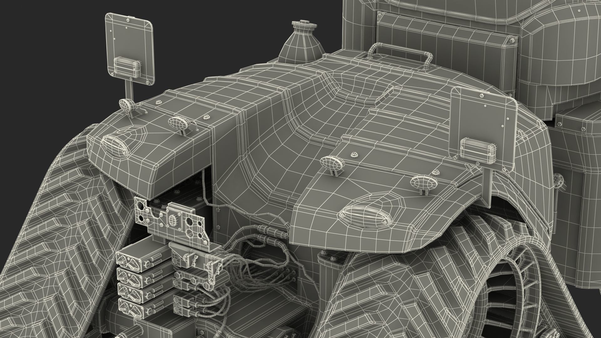 John Deere Four Track 9RX Series Tractor Clean 3D model_37