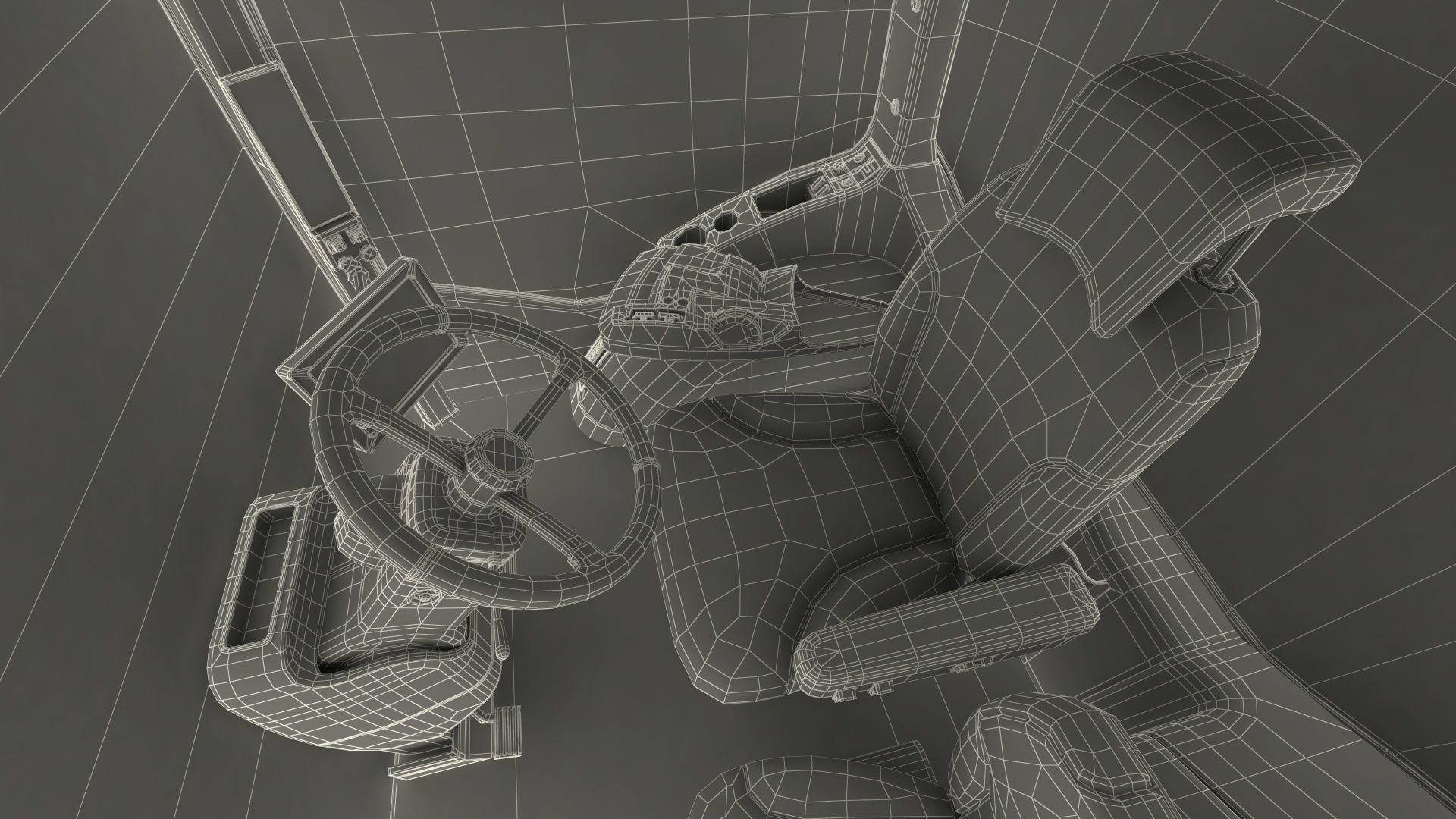 John Deere Four Track 9RX Series Tractor Clean 3D model_42