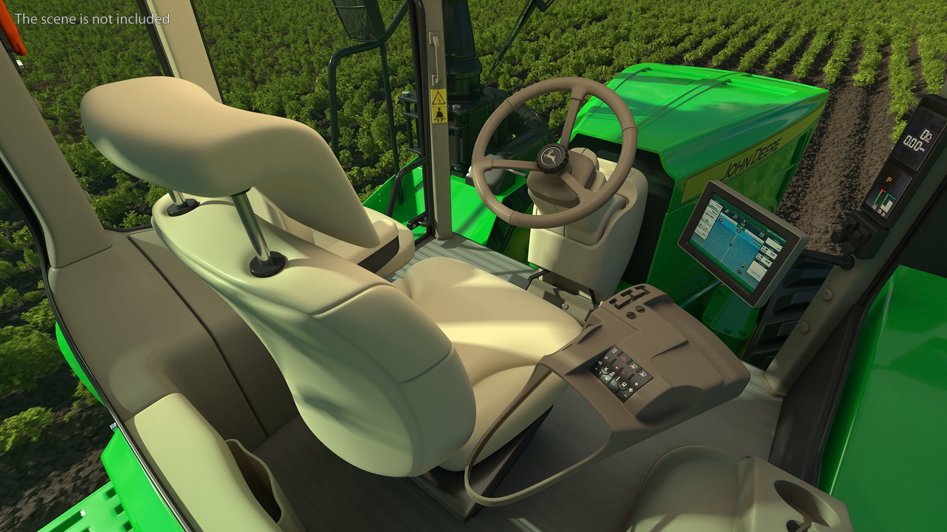 John Deere Four Track 9RX Series Tractor Clean 3D model_7