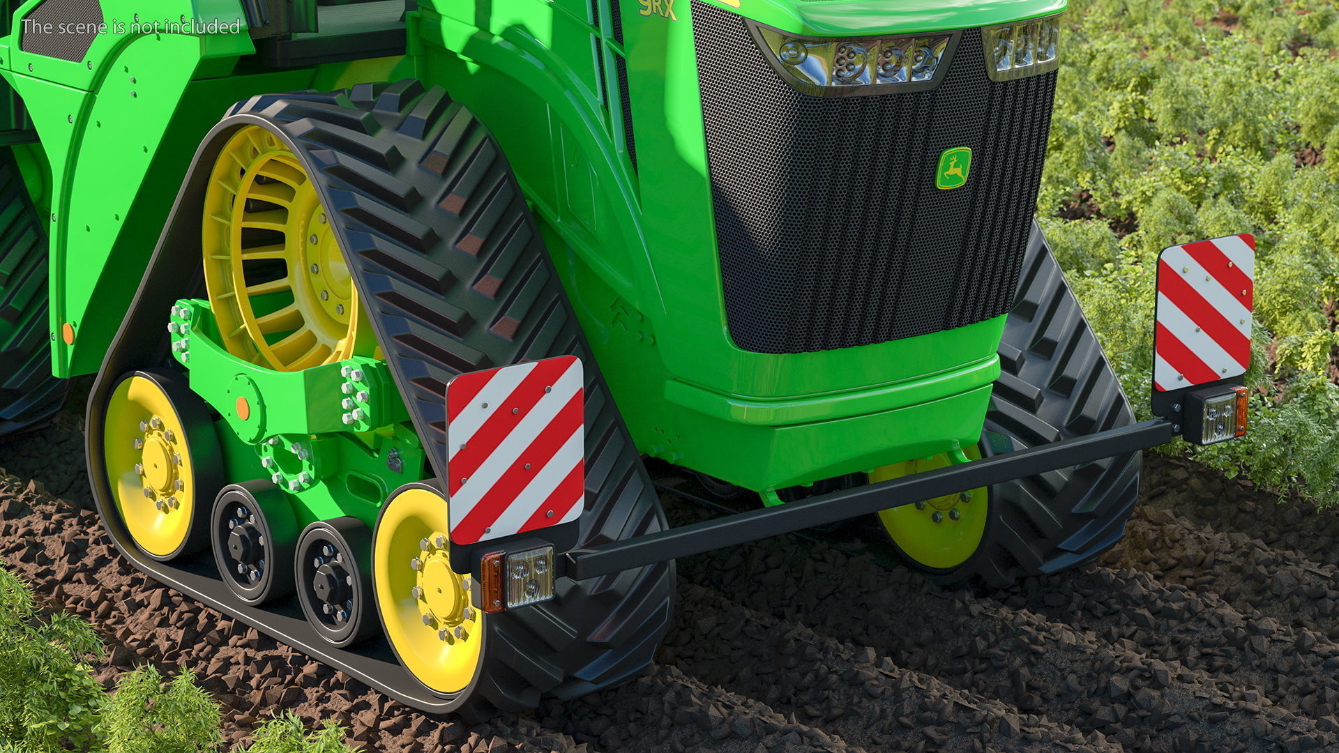 John Deere Four Track 9RX Series Tractor Clean 3D model_9