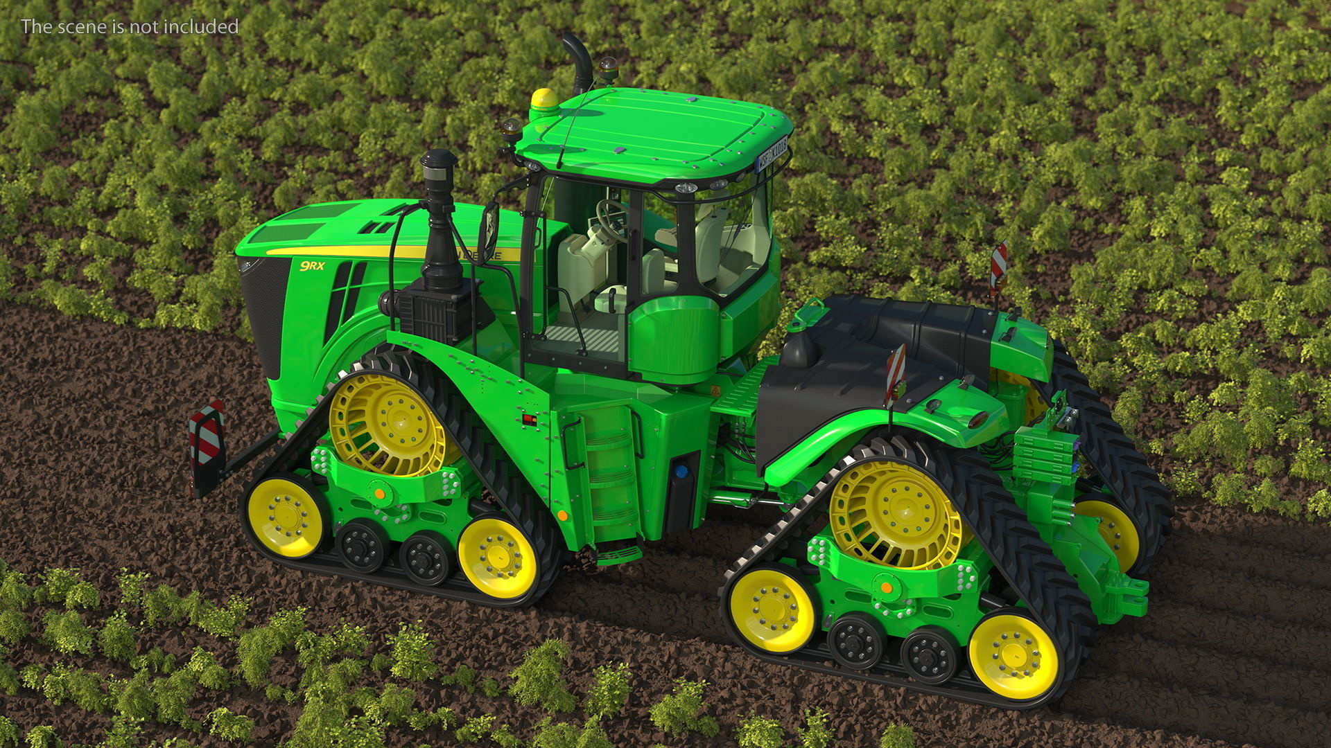 John Deere Four Track 9RX Series Tractor Clean 3D model_5