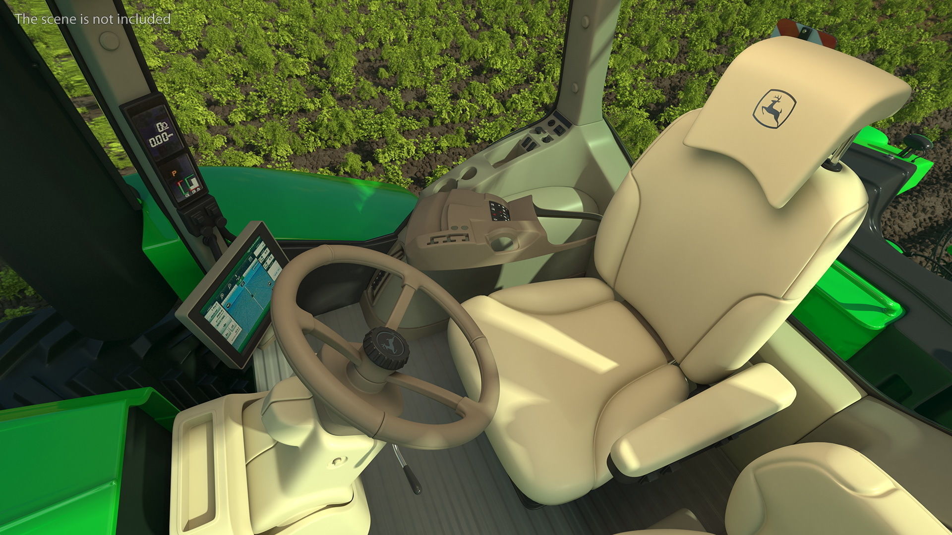 John Deere Four Track 9RX Series Tractor Clean 3D model_8