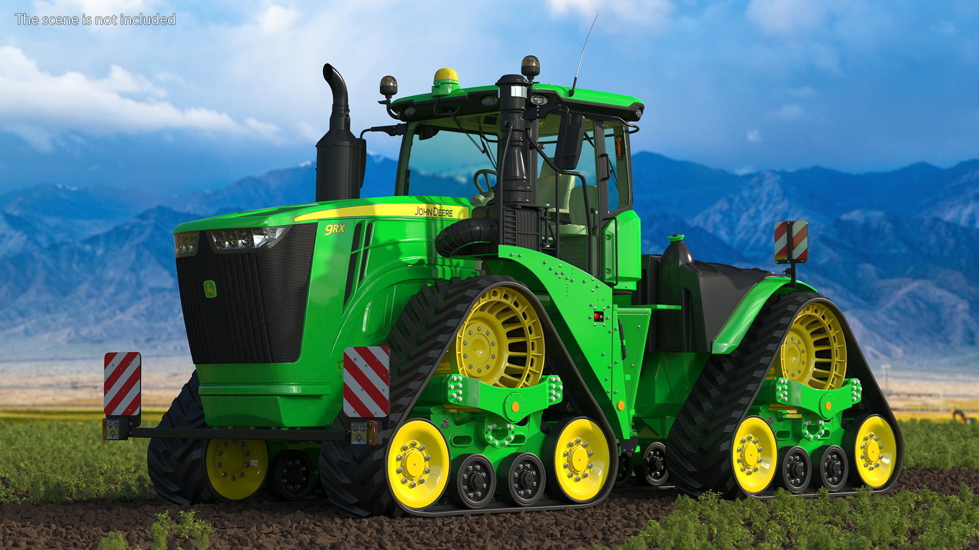John Deere Four Track 9RX Series Tractor Clean 3D model_3