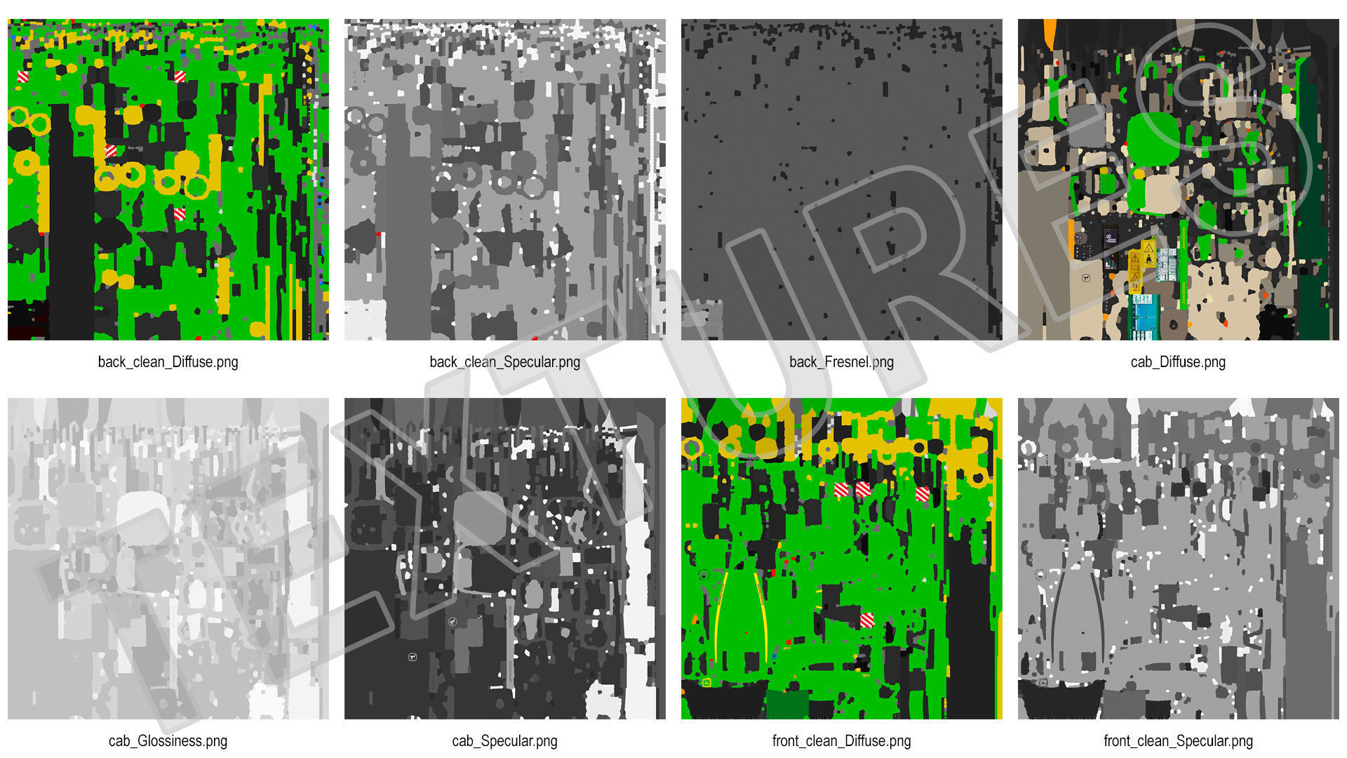 John Deere Four Track 9RX Series Tractor Clean 3D model_33