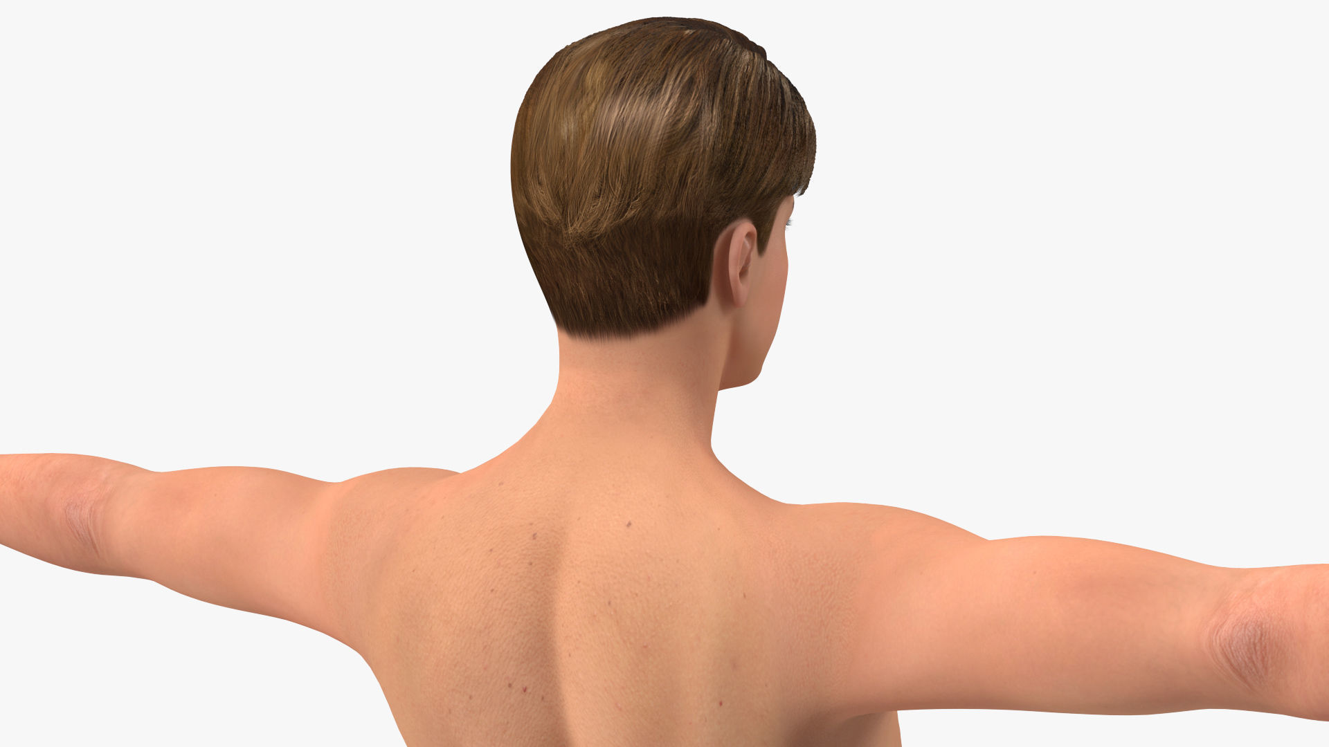 Young Man Underwear Neutral Pose 3D model_10