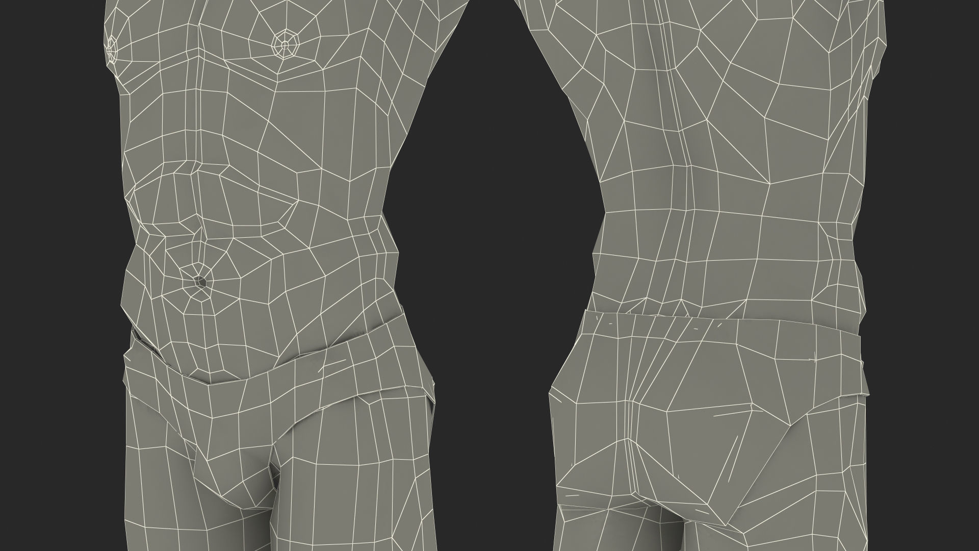 Young Man Underwear Neutral Pose 3D model_22