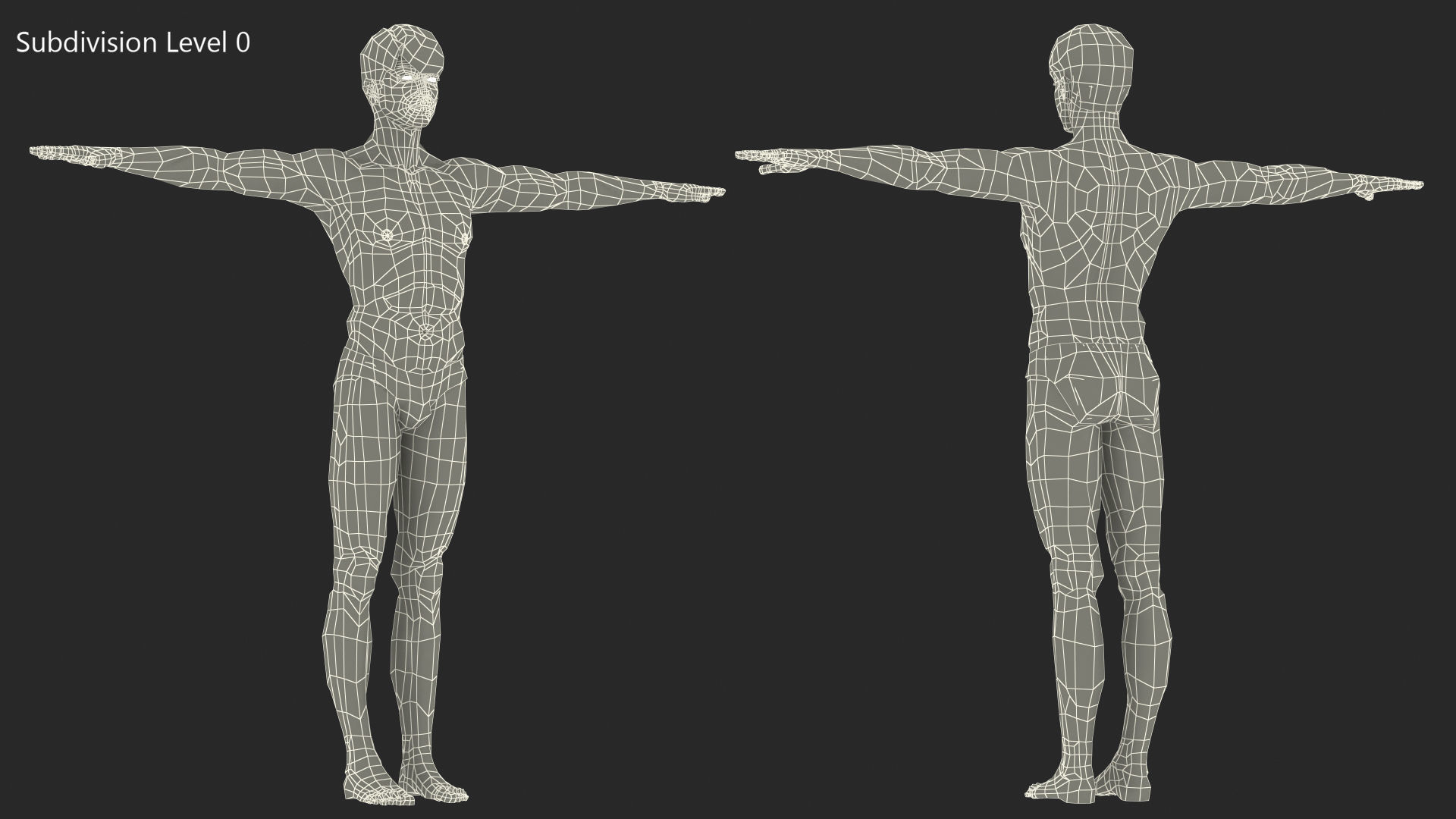 Young Man Underwear Neutral Pose 3D model_14