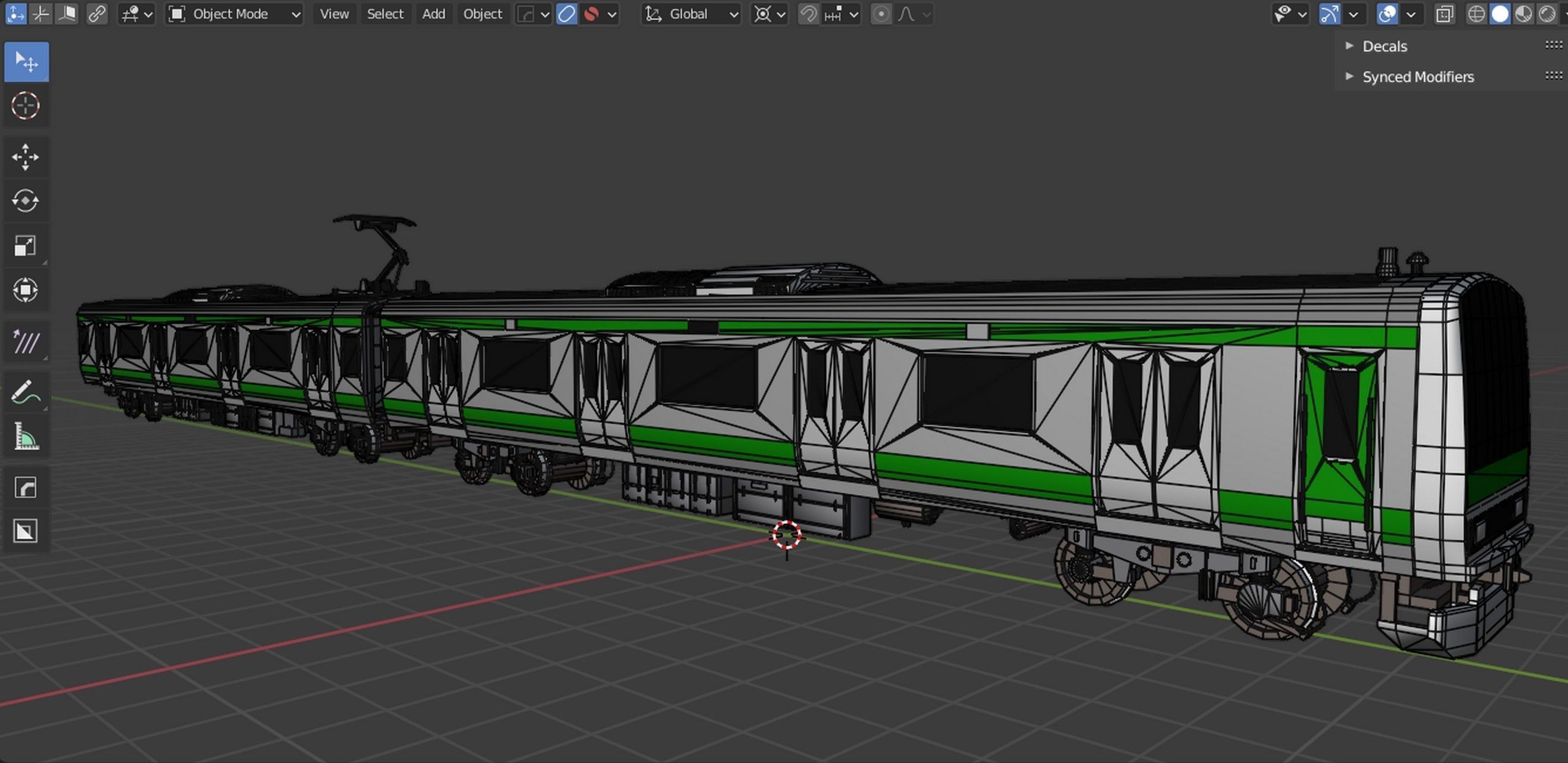 Japan Railway Train model in Blender 3D 3D model_5