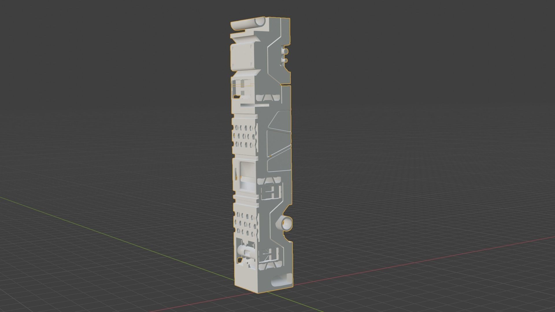 Sci-Fi Hard Surface Pillar with textures Low-poly 3D model_20