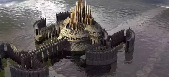 Aqueduct of the future Kit bash 3D model