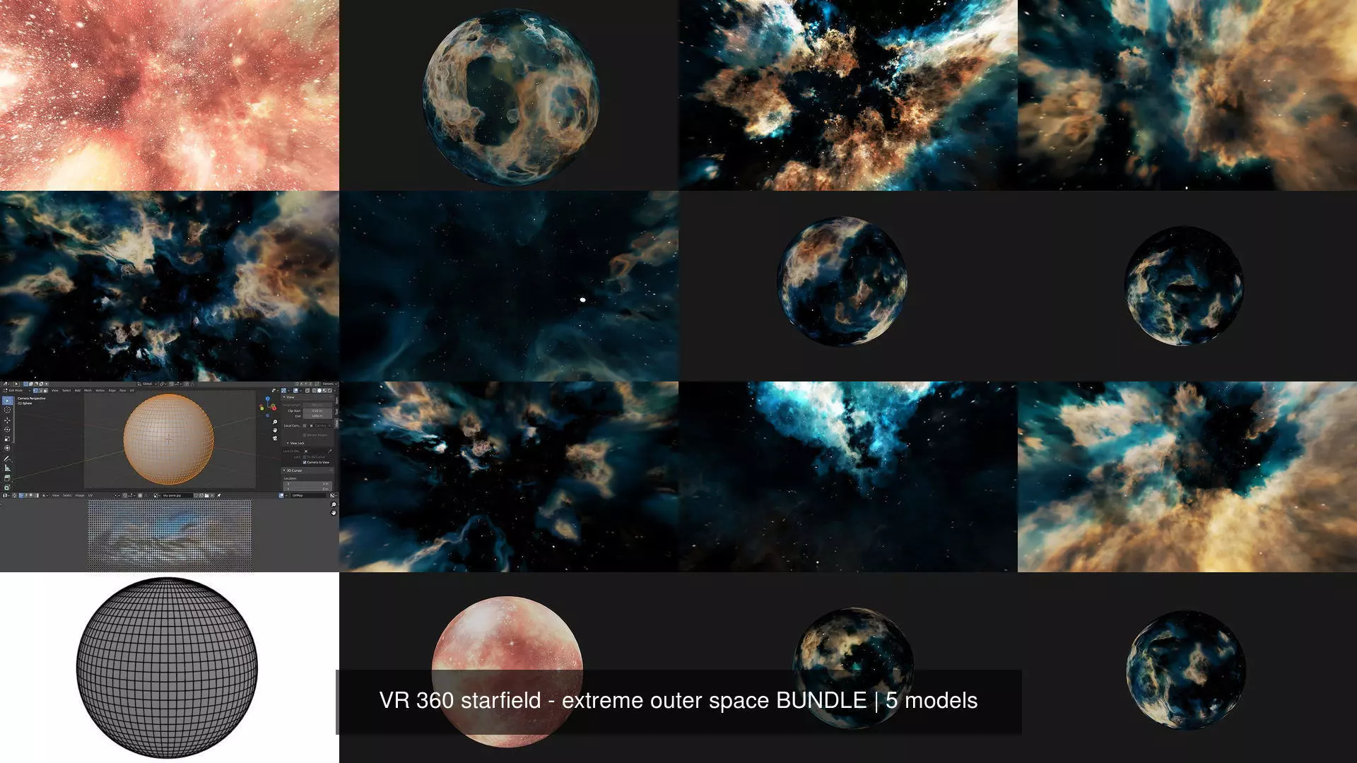 VR 360 starfield - extreme outer space BUNDLE 3D Model Collection_1