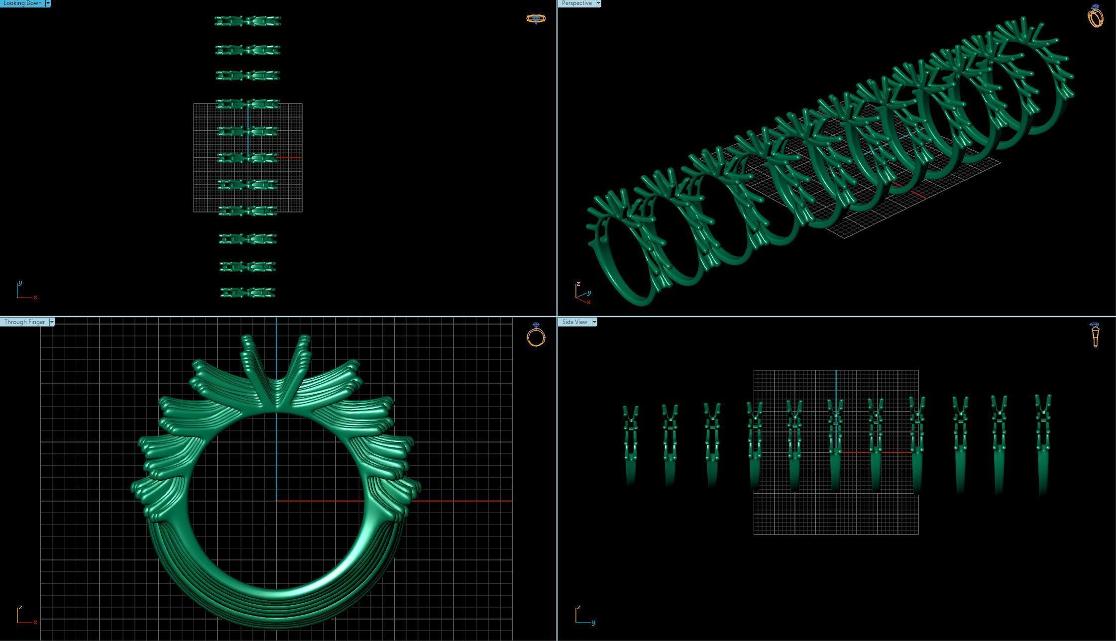 Round stone diamond ring wedding band 3D print model_7
