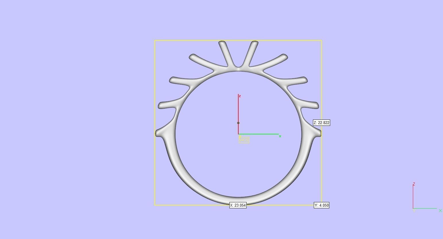 Round stone diamond ring wedding band 3D print model_13