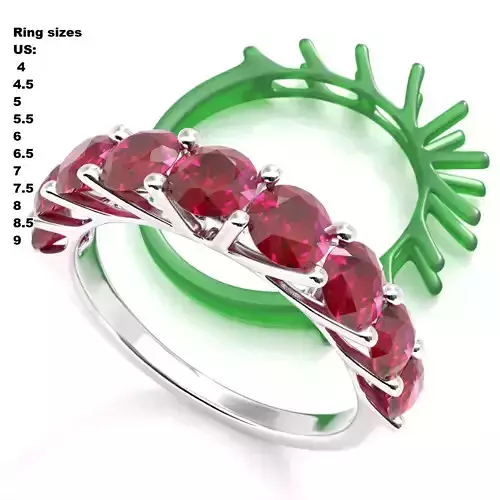 Round stone diamond ring wedding band  3D print model