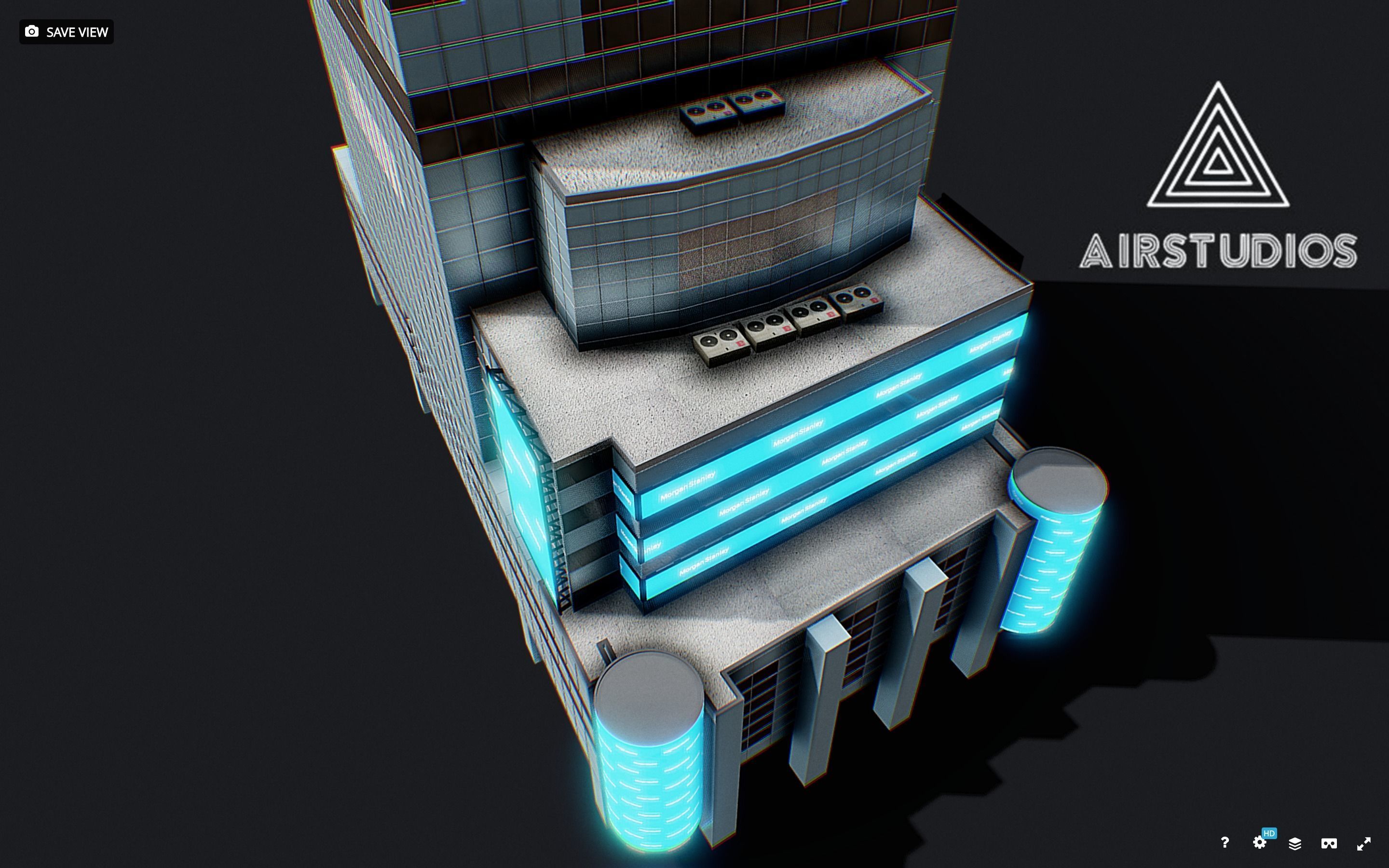 Times Square Building Morgan Stanley Low-poly 3D model_3