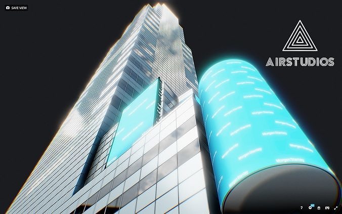 Times Square Building Morgan Stanley Low-poly 3D model
