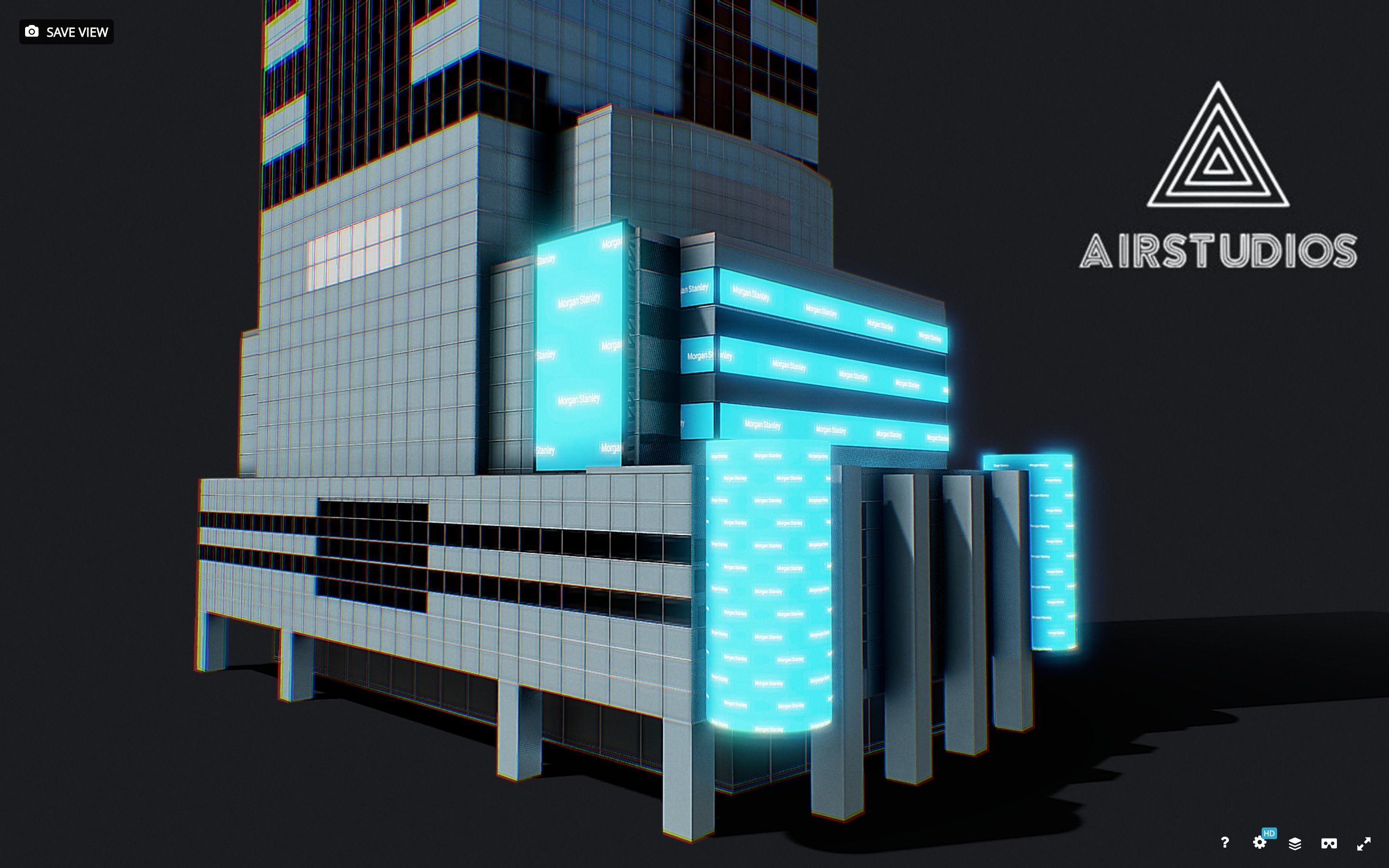 Times Square Building Morgan Stanley Low-poly 3D model_2