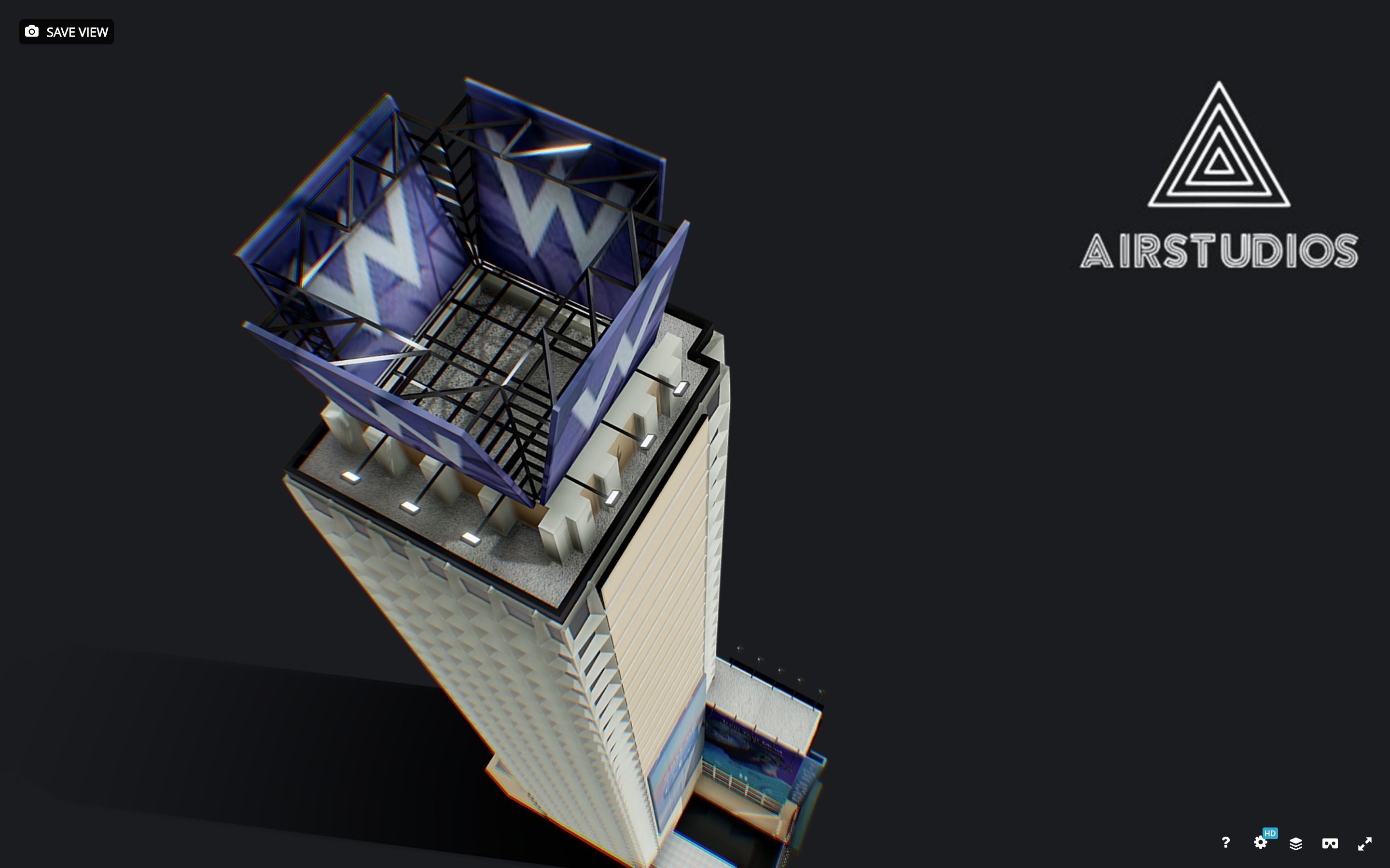 Times Square Building Low-poly 3D model_7